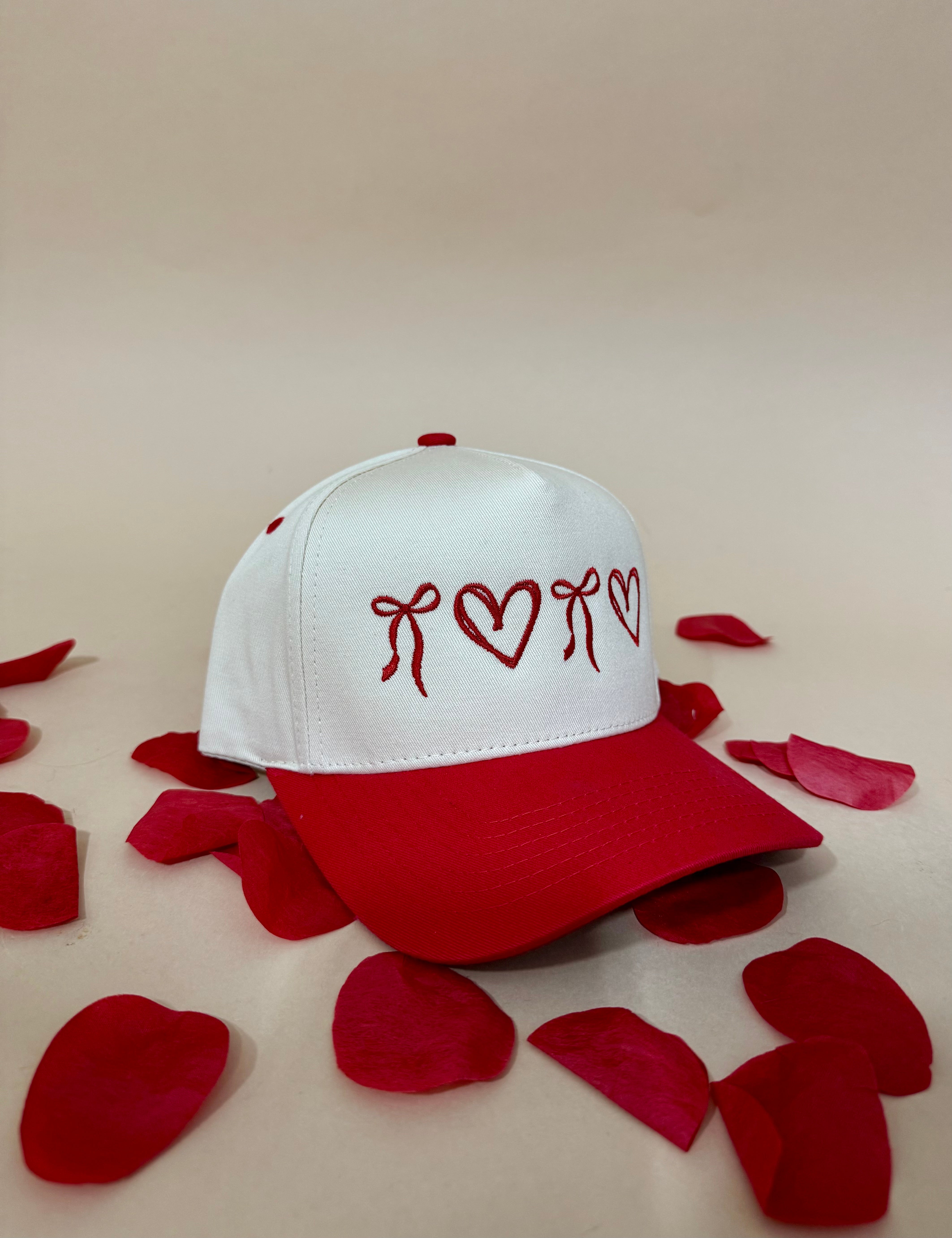 Bows & Hearts Red Trucker Hat