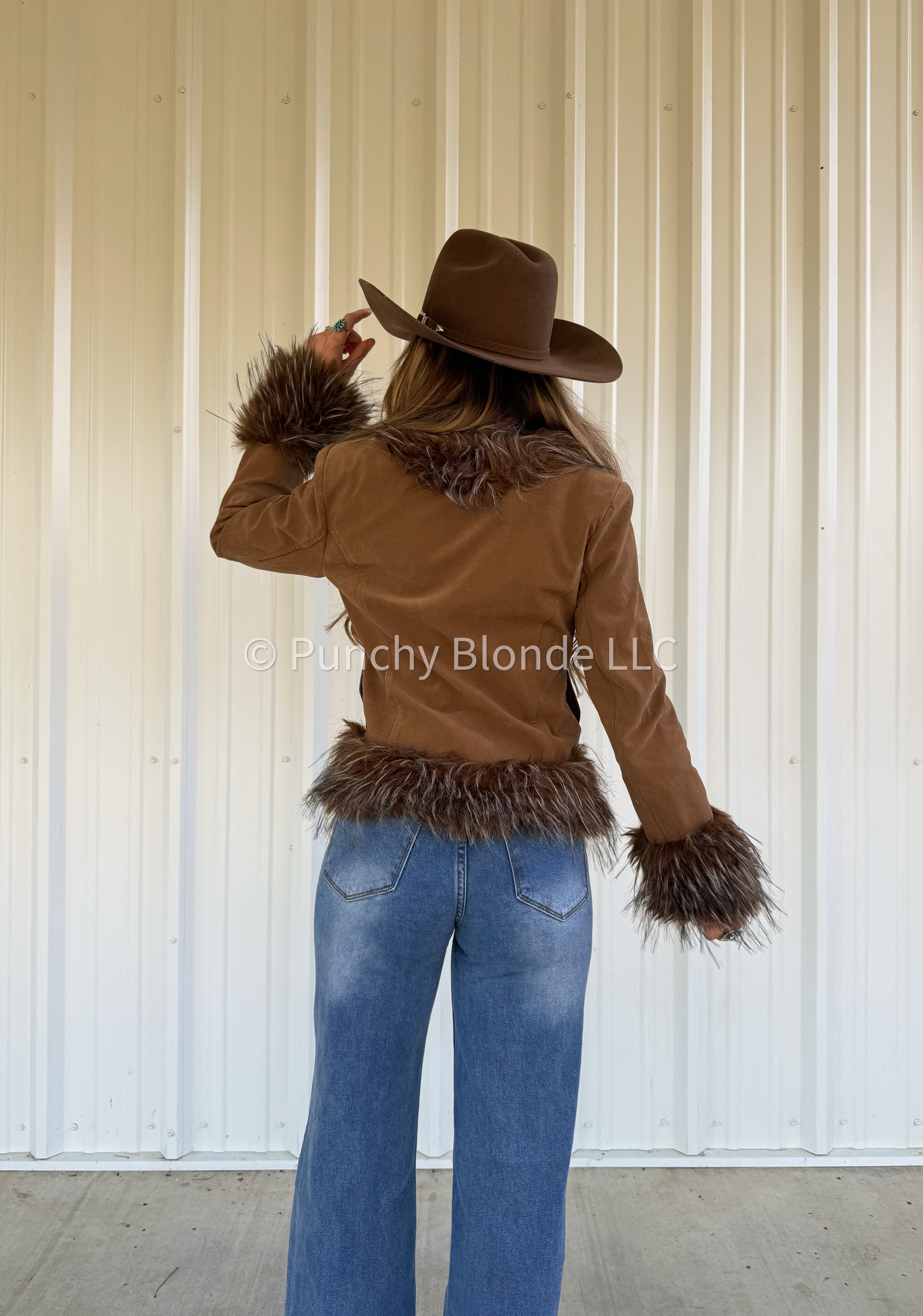 Aspen Suede Fur Coat