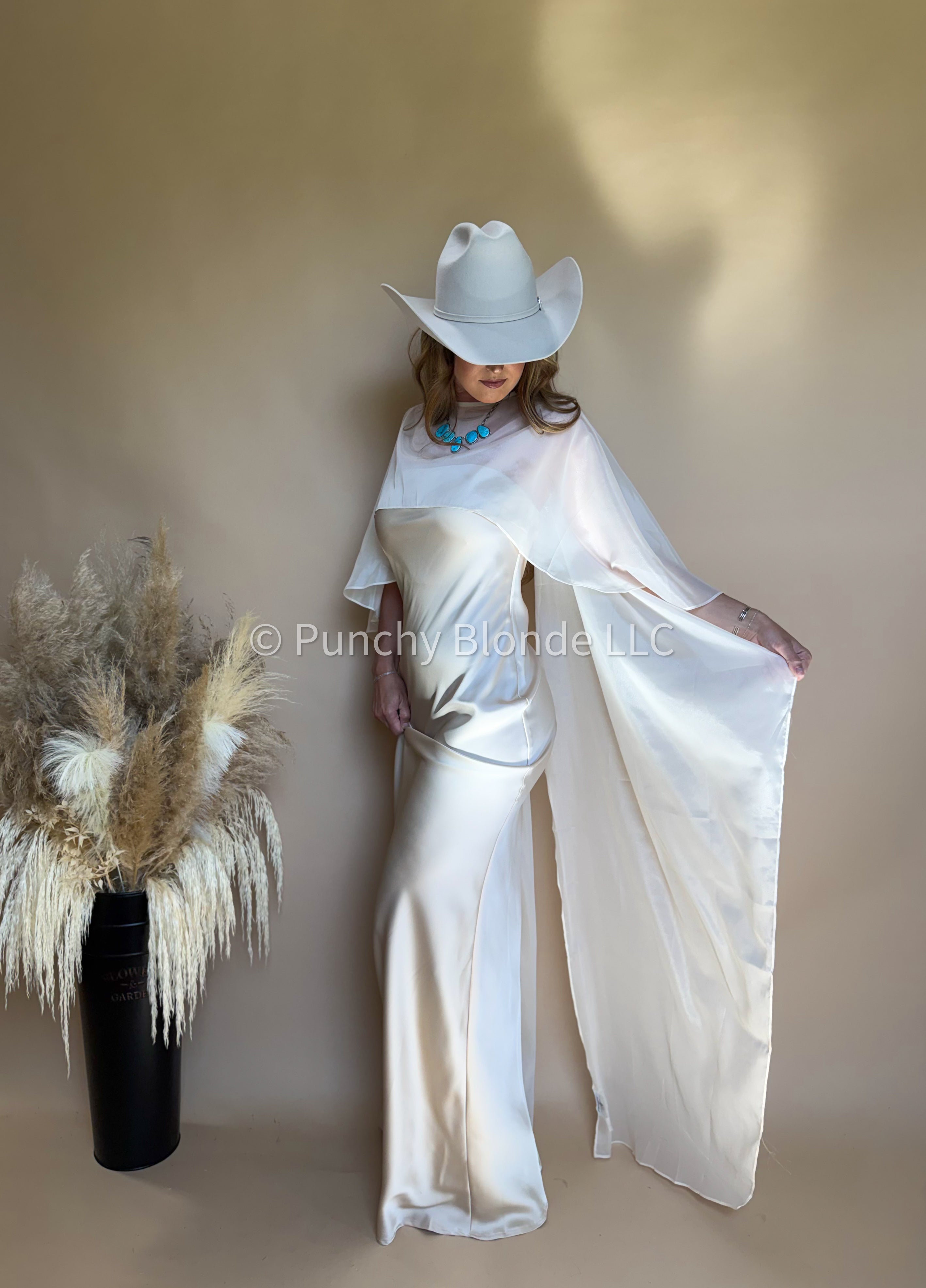 Champagne Chic Maxi And Shawl