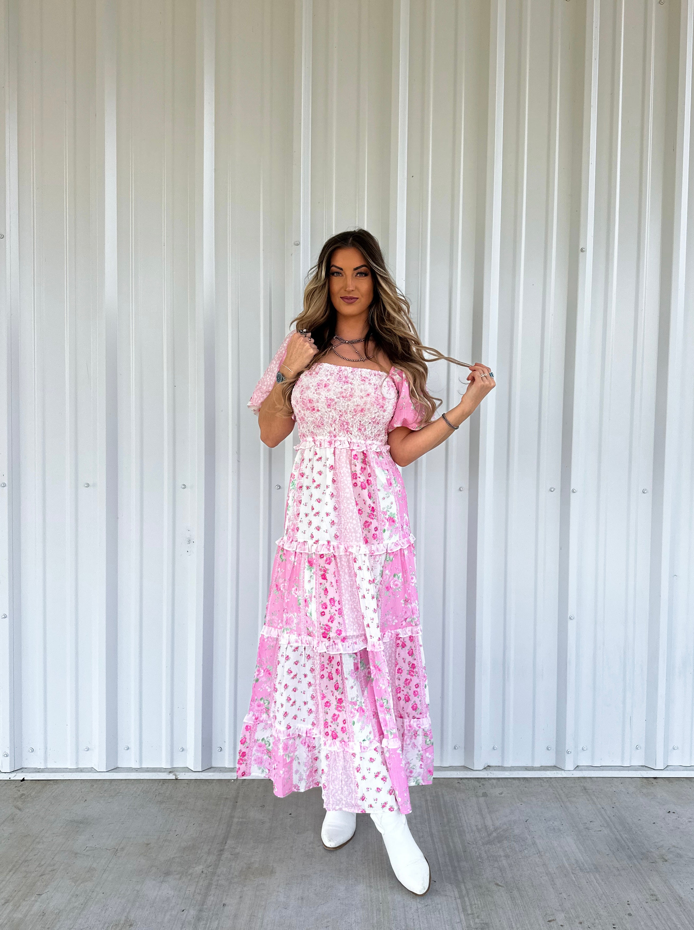 Pink Blossom Maxi Dress