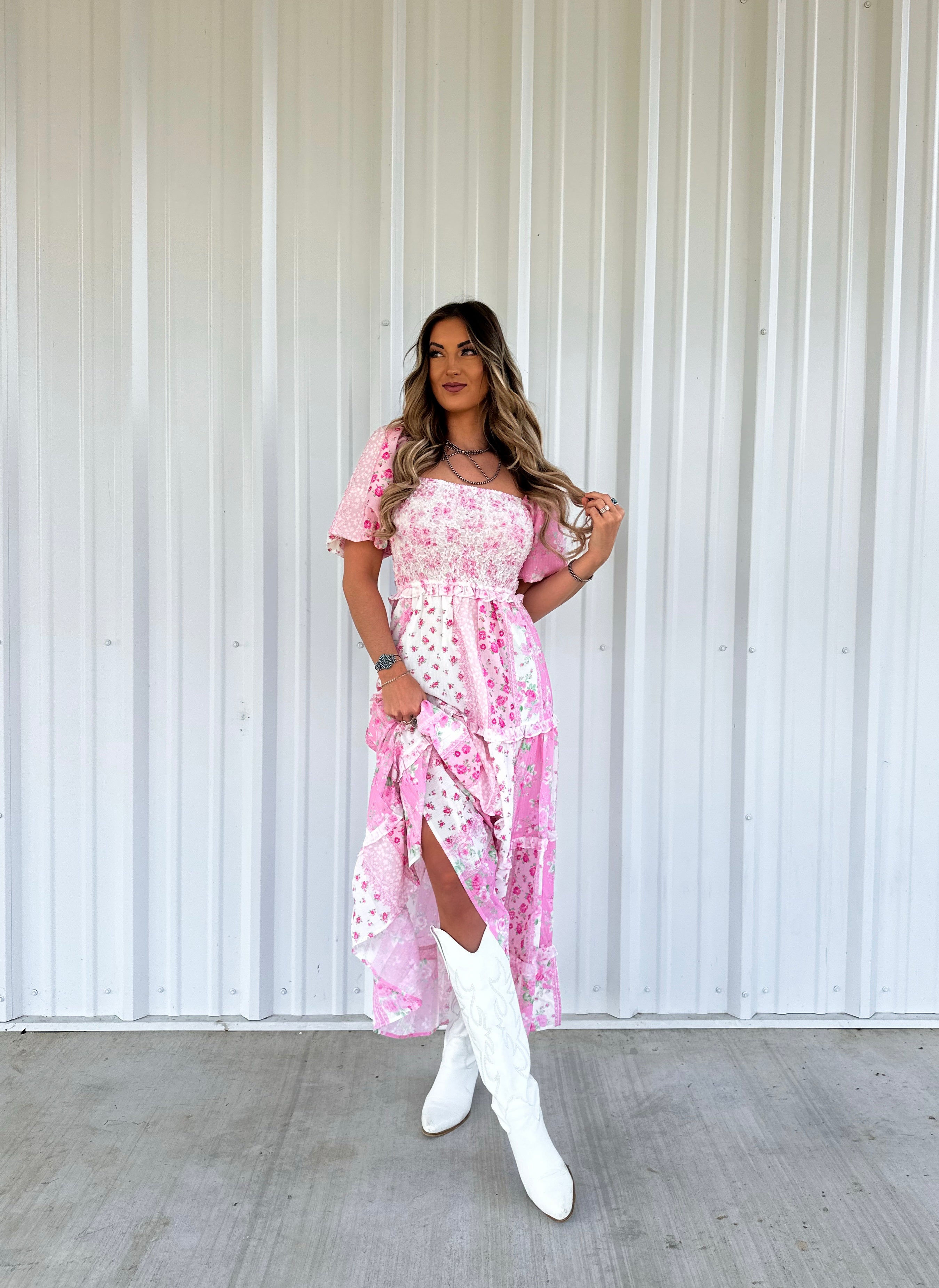 Pink Blossom Maxi Dress