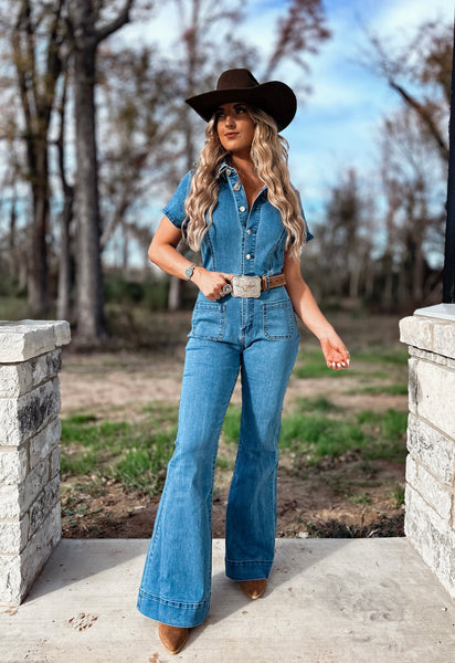 Vintage Hippie Denim Jumpsuit
