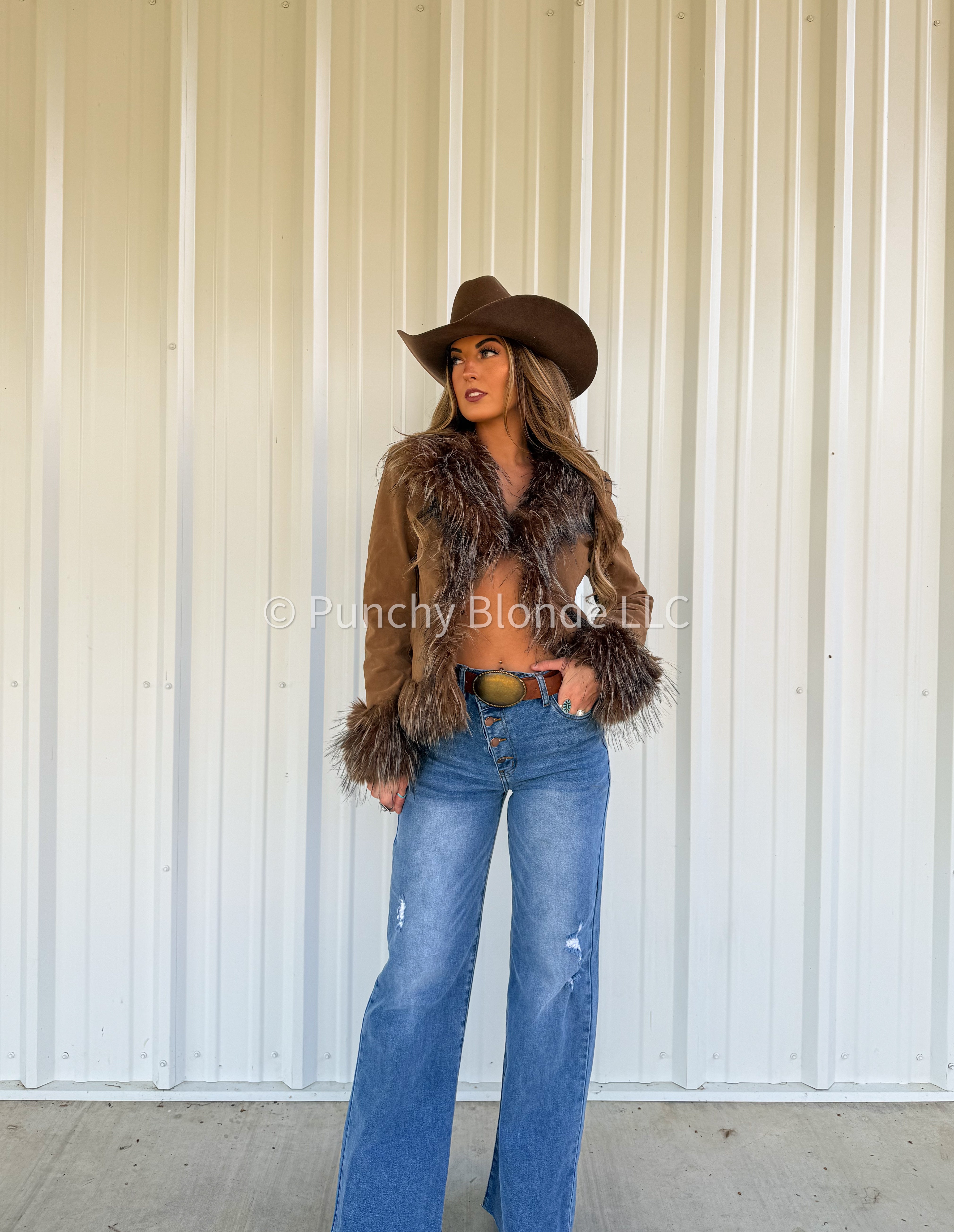 Aspen Suede Fur Coat