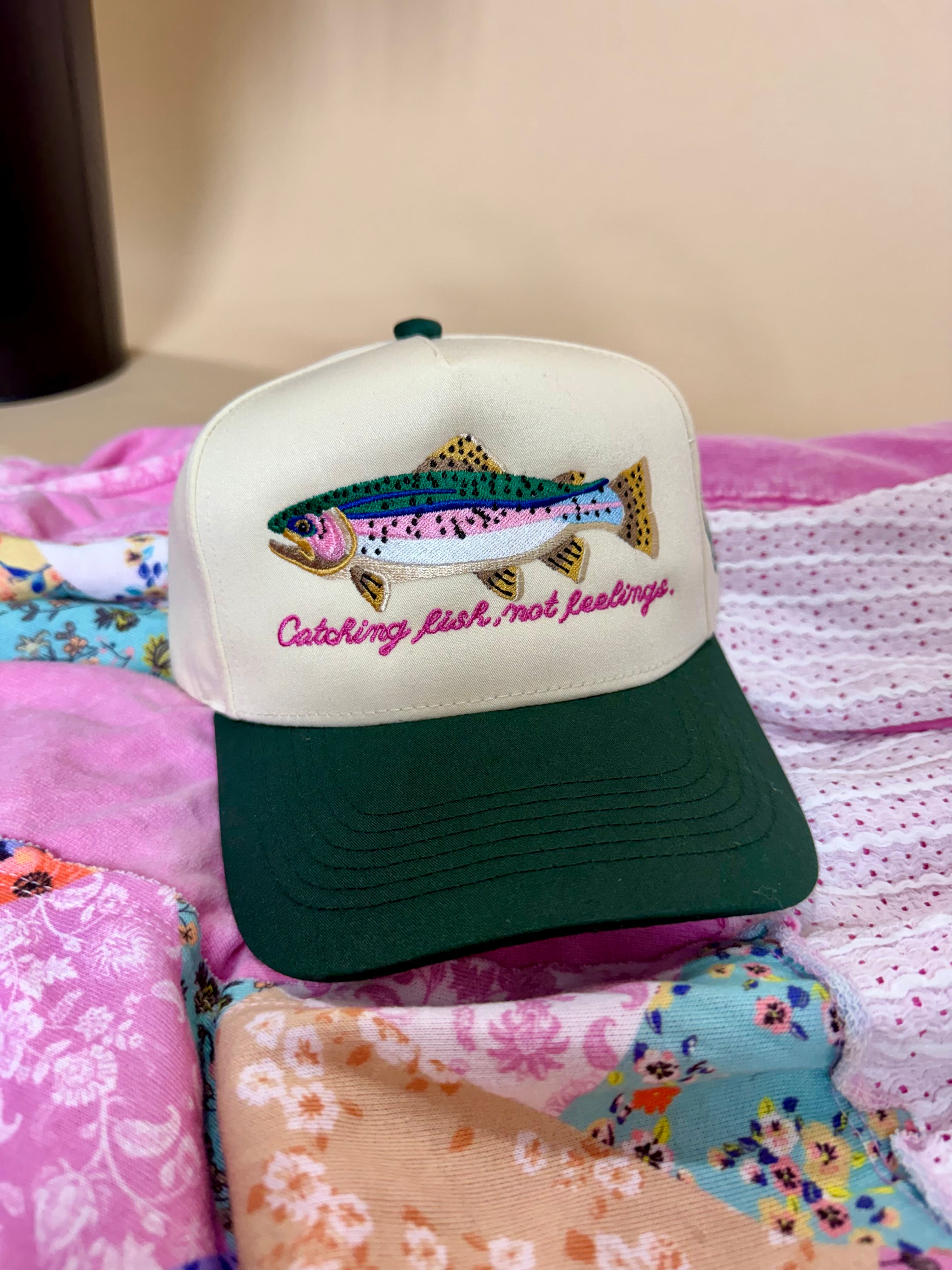 Catching Fish, Not Feelings Trucker Hat