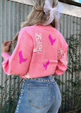 Punchy Pink Cowgirl Sweater