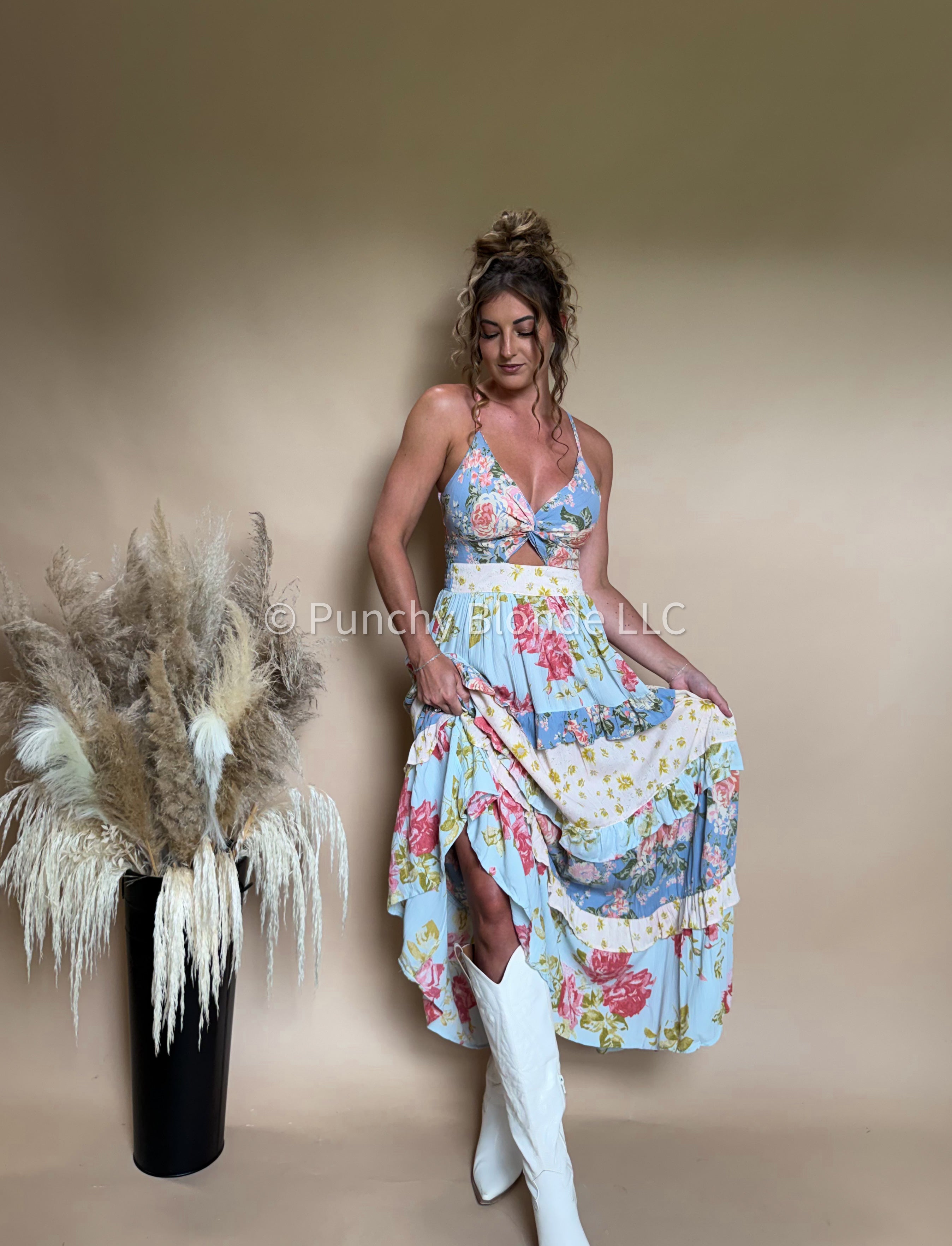 Magnolia Floral Maxi Dress