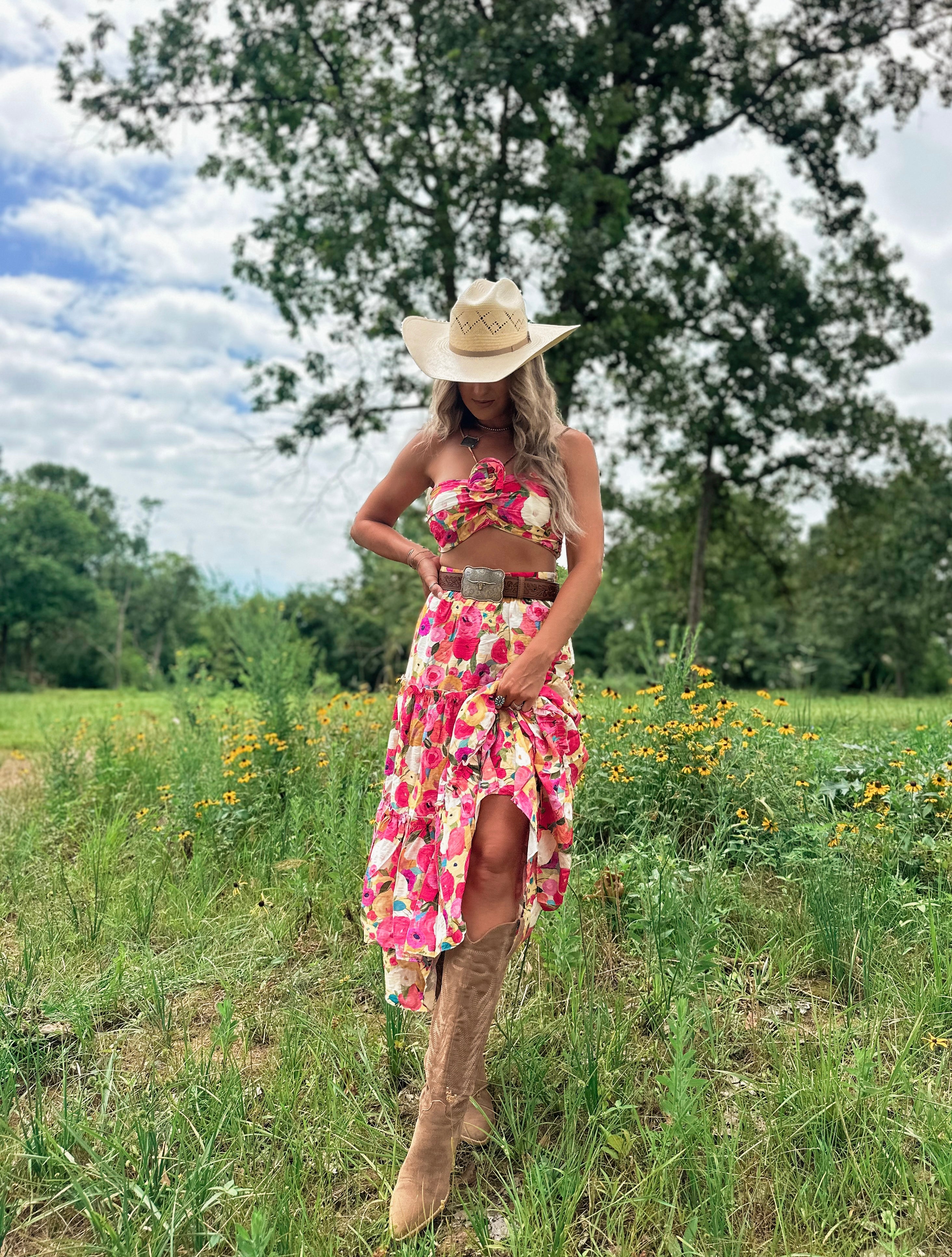 Sunset Floral Two Piece Set