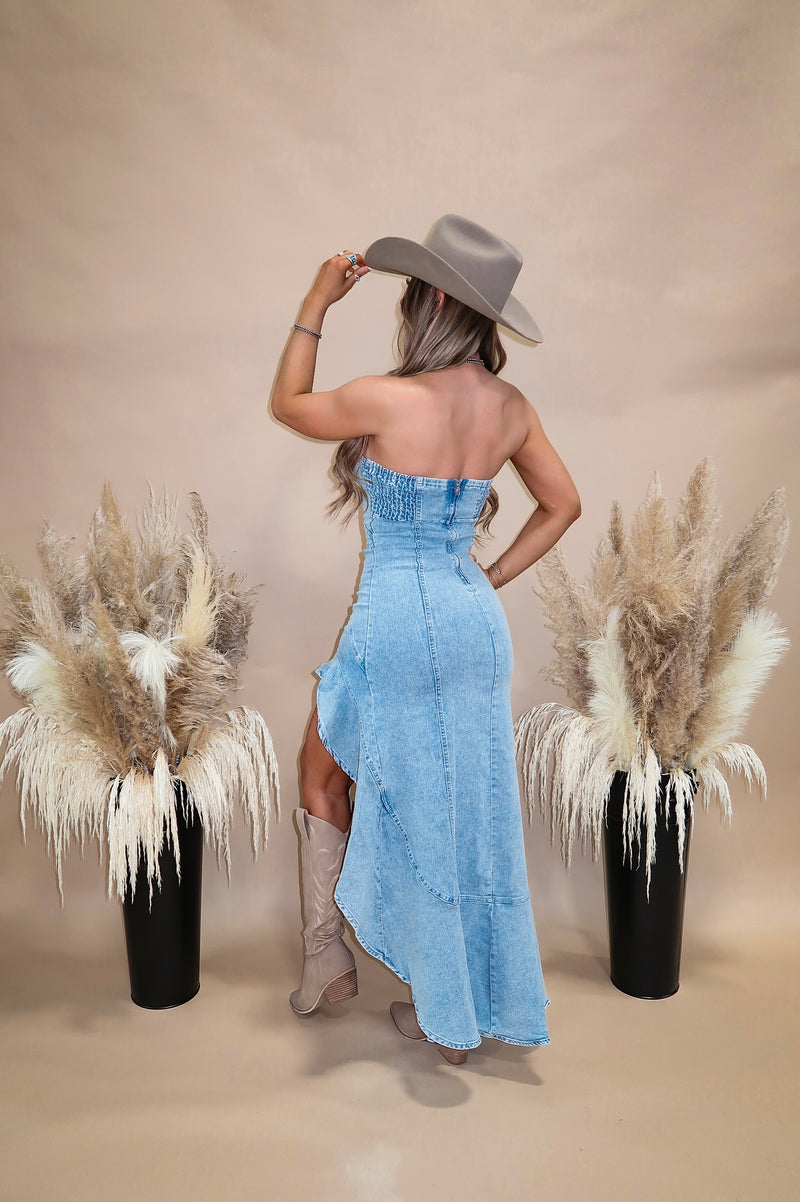 Vintage Denim Maxi Dress Vintage Denim Maxi Dress