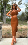 Pumpkin Spice Midi Dress