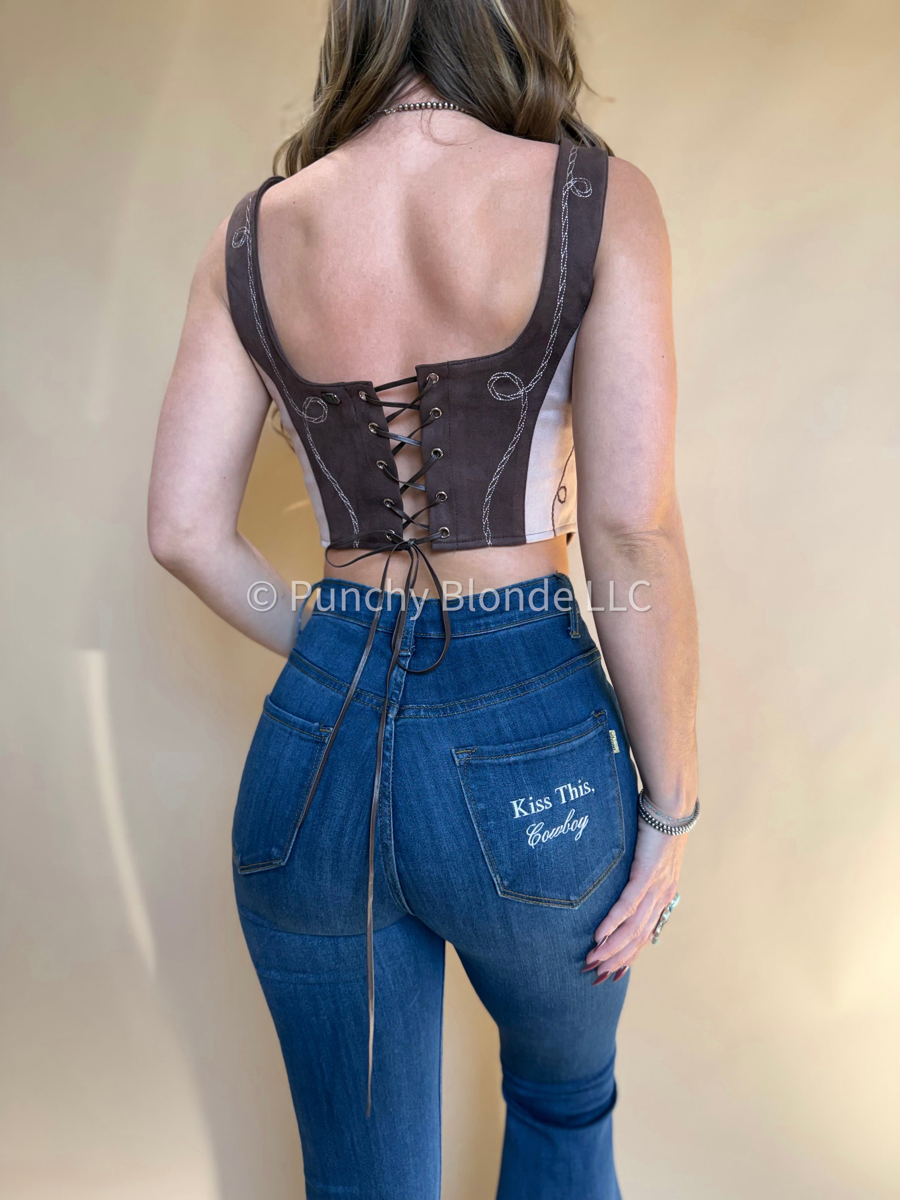 Contrast Cowboy Tank Top