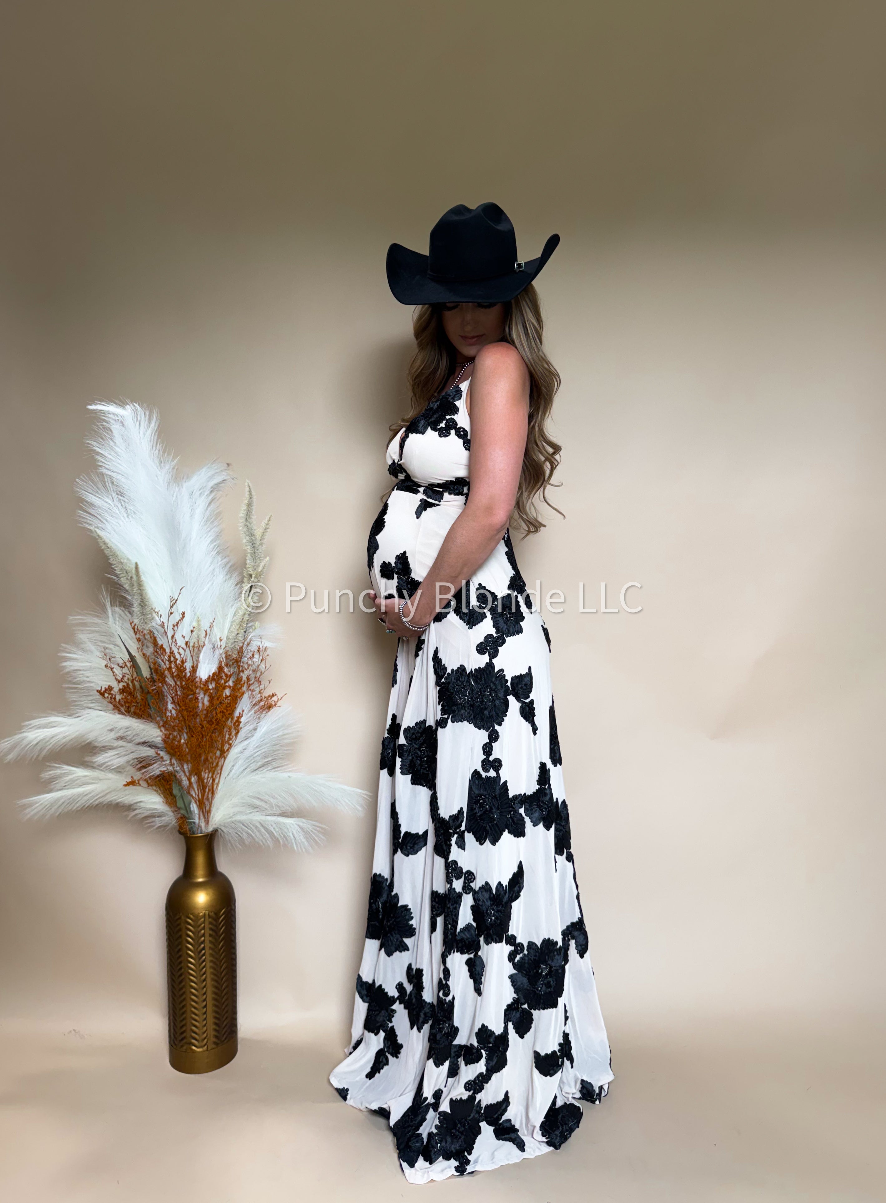 Midnight Bloom Floral Maxi Dress