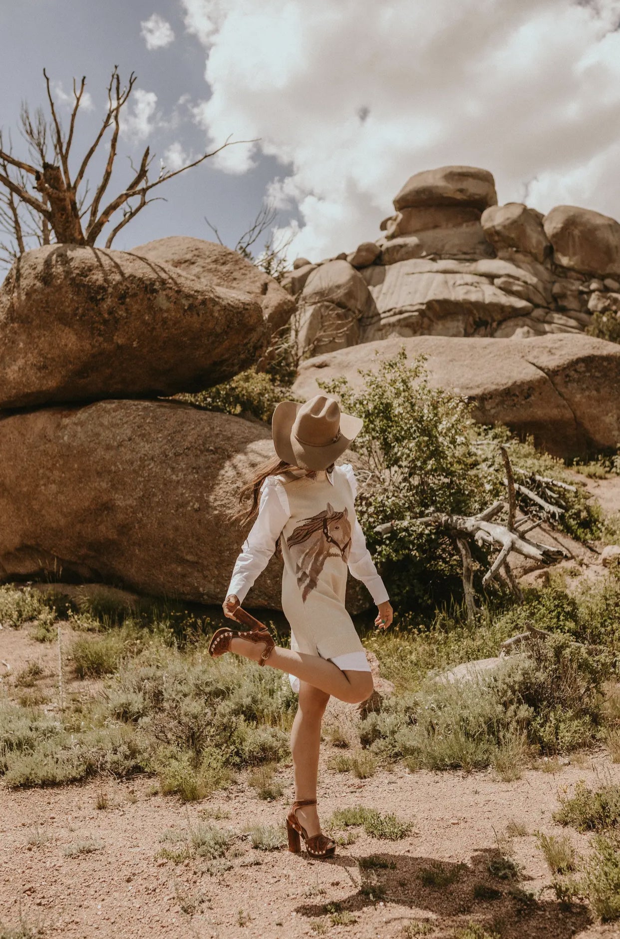 Corporate Cowgirl Sweater Dress