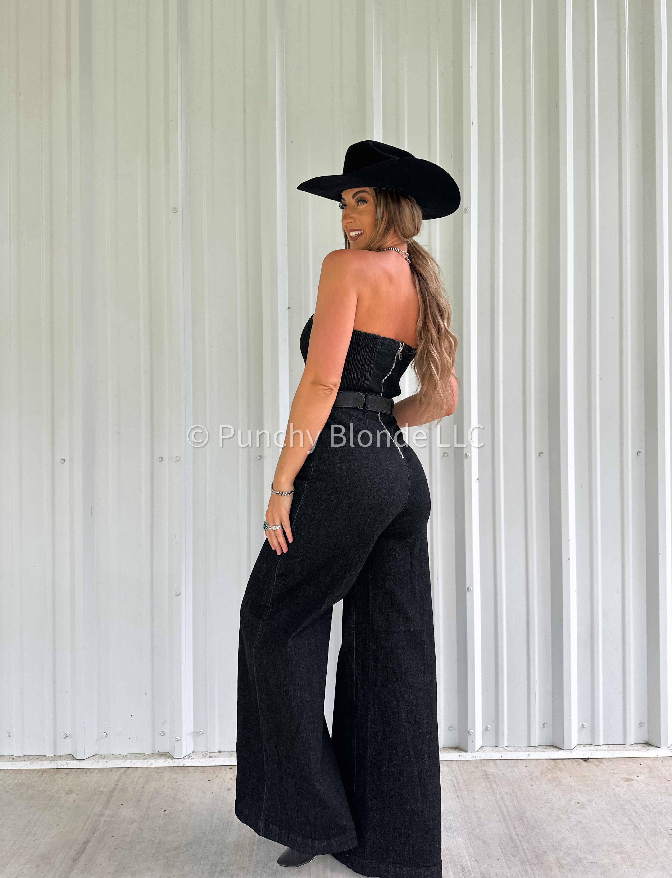 Black Betty Denim Jumpsuit