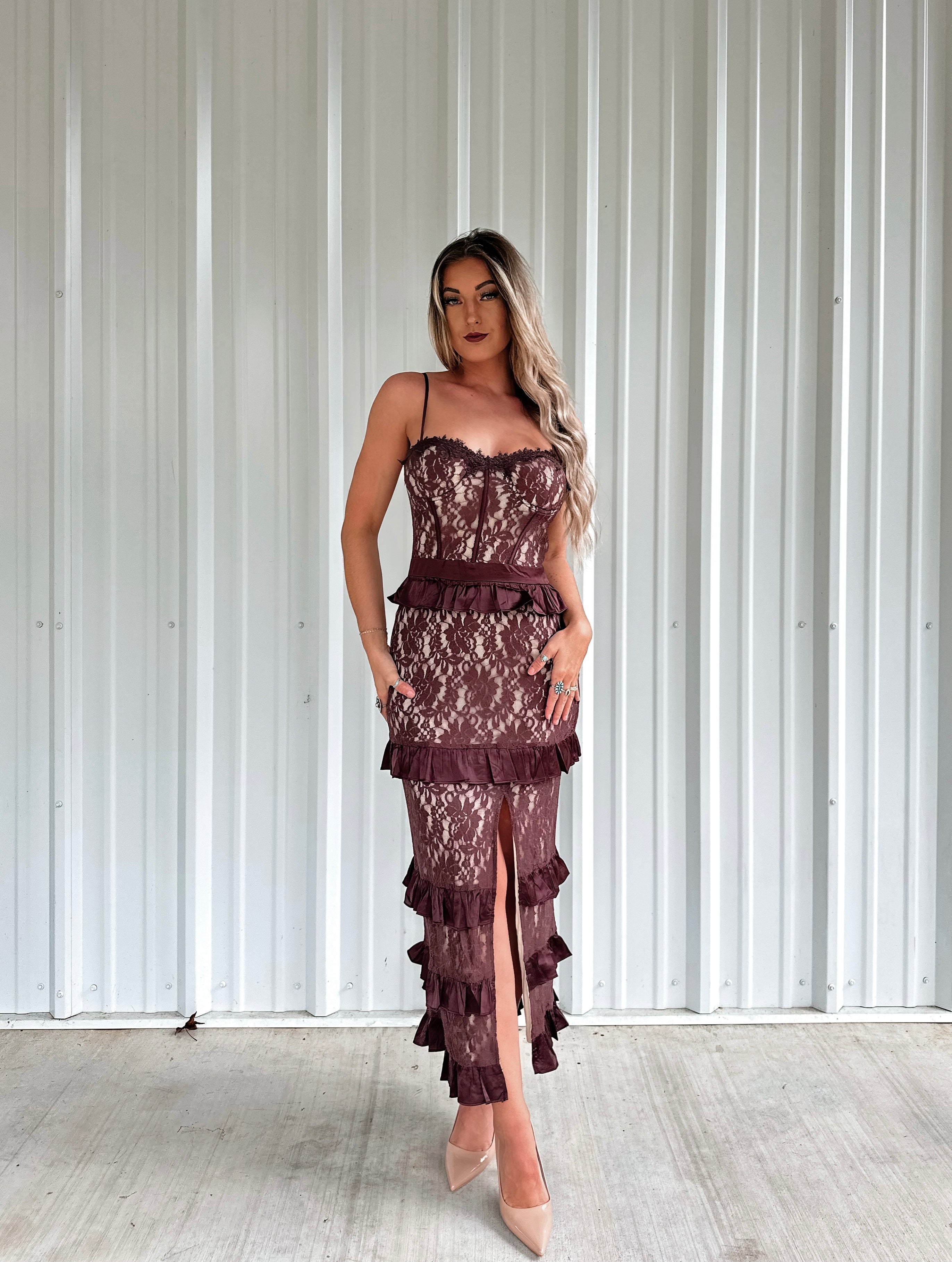 Laced In Elegance Maxi Dress