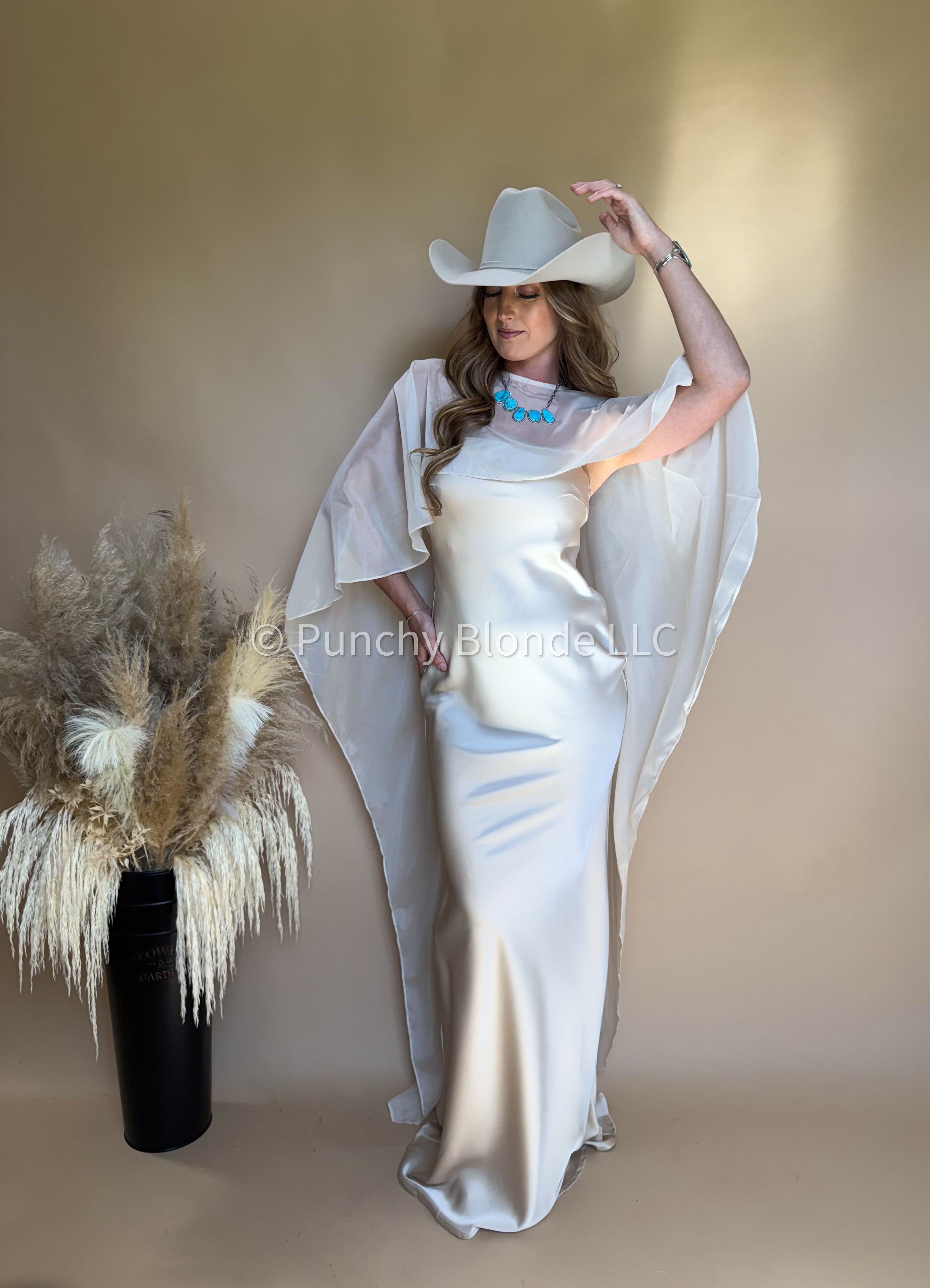 Champagne Chic Maxi And Shawl