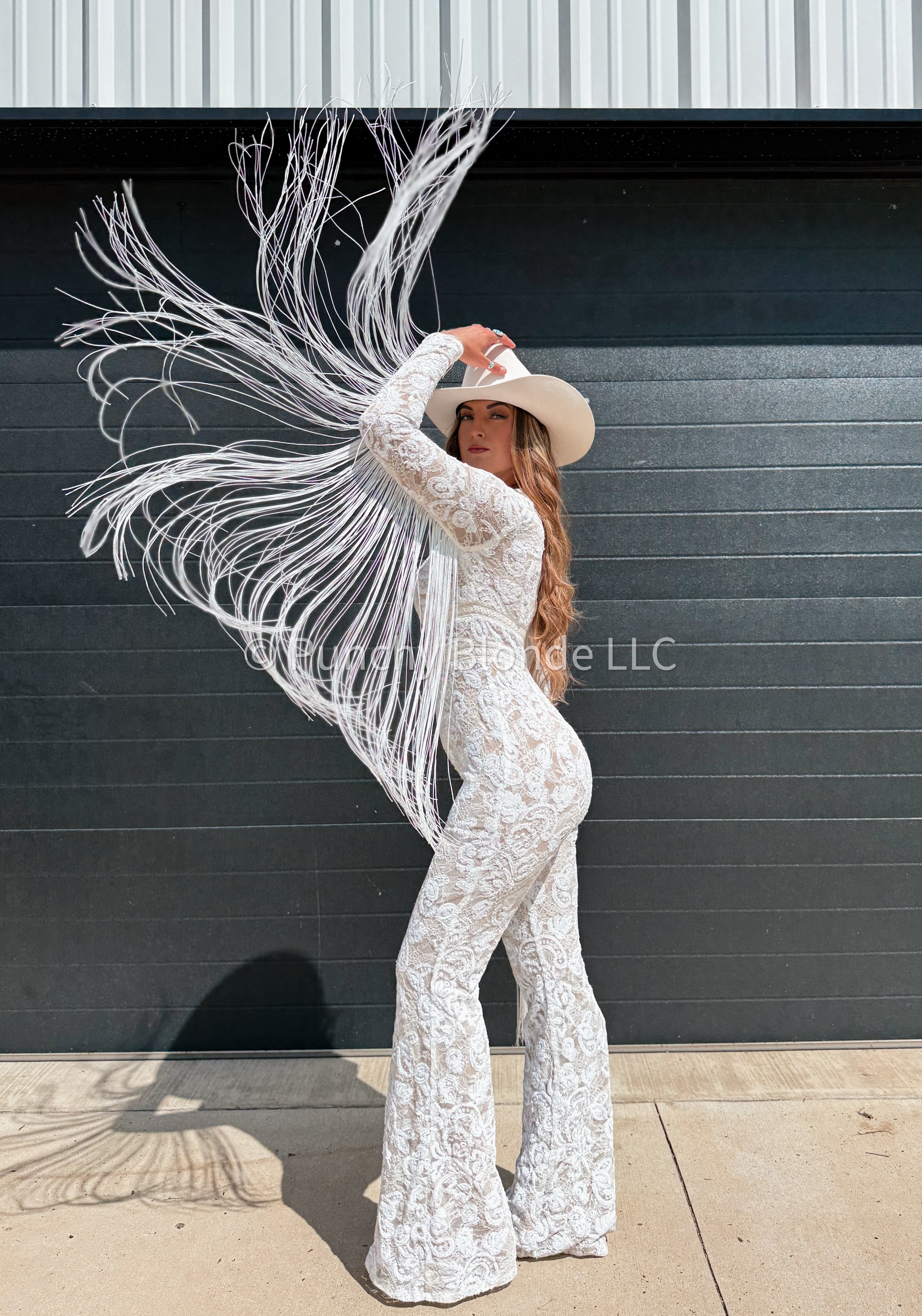 Boho Bride Fringe Jumpsuit