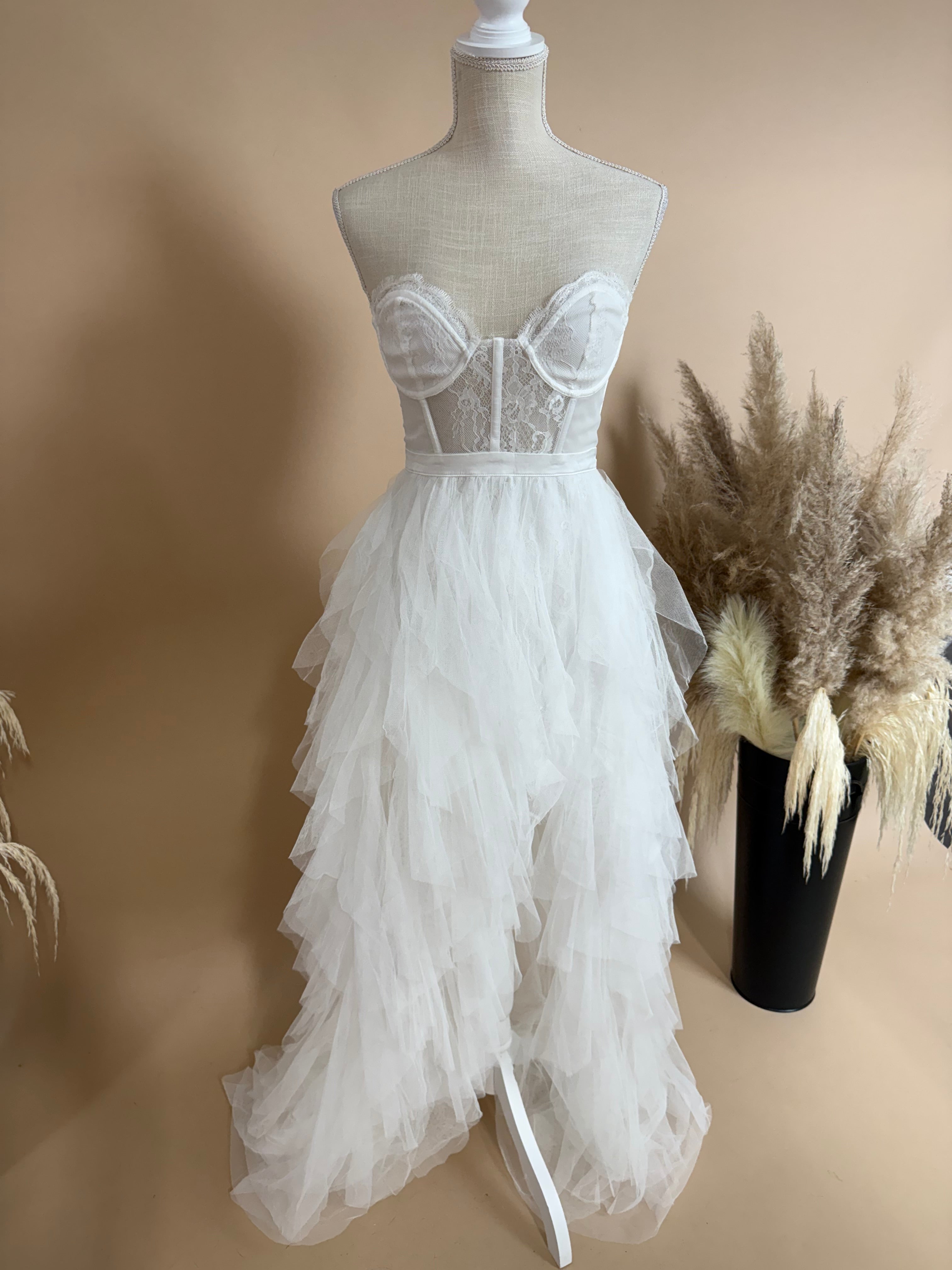 SALE Strapless Small Runaway Bride Dress