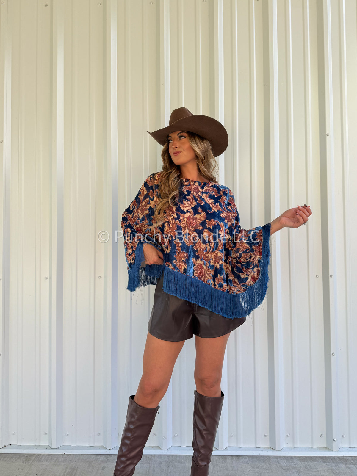 Velvet Elvis Fringe Poncho