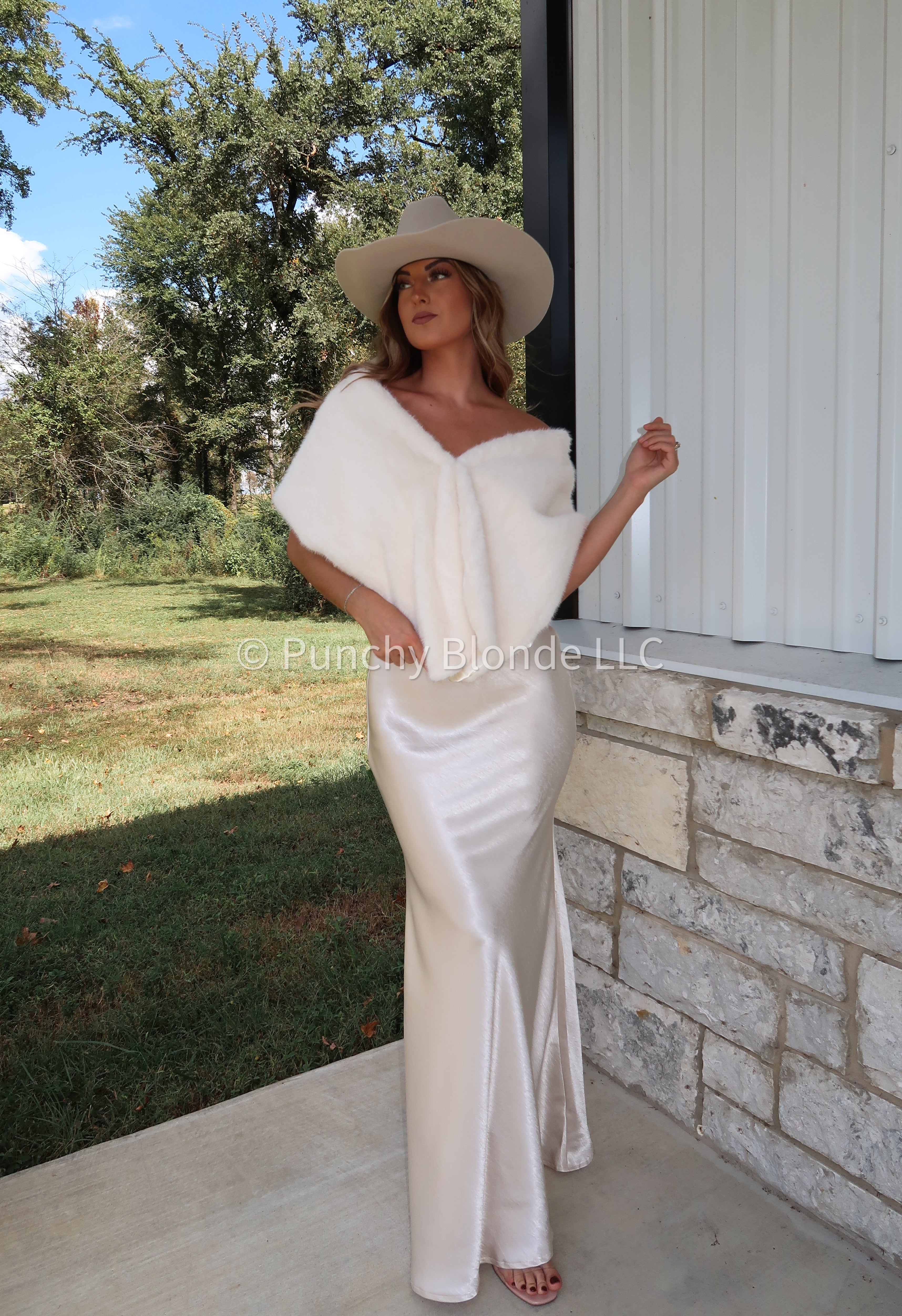 Frosted Elegance Maxi Dress