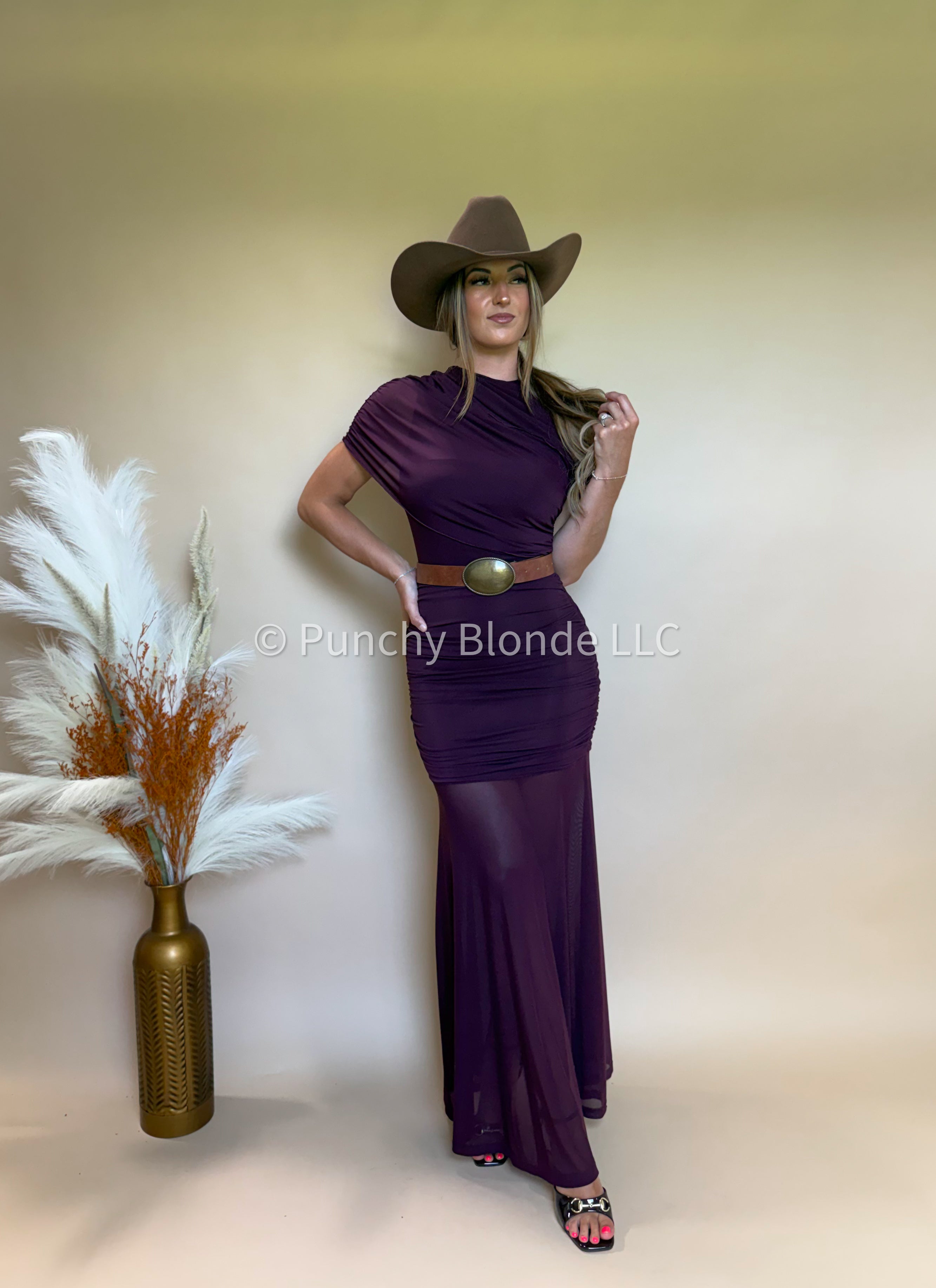 Cowgirl Cabernet Maxi Dress