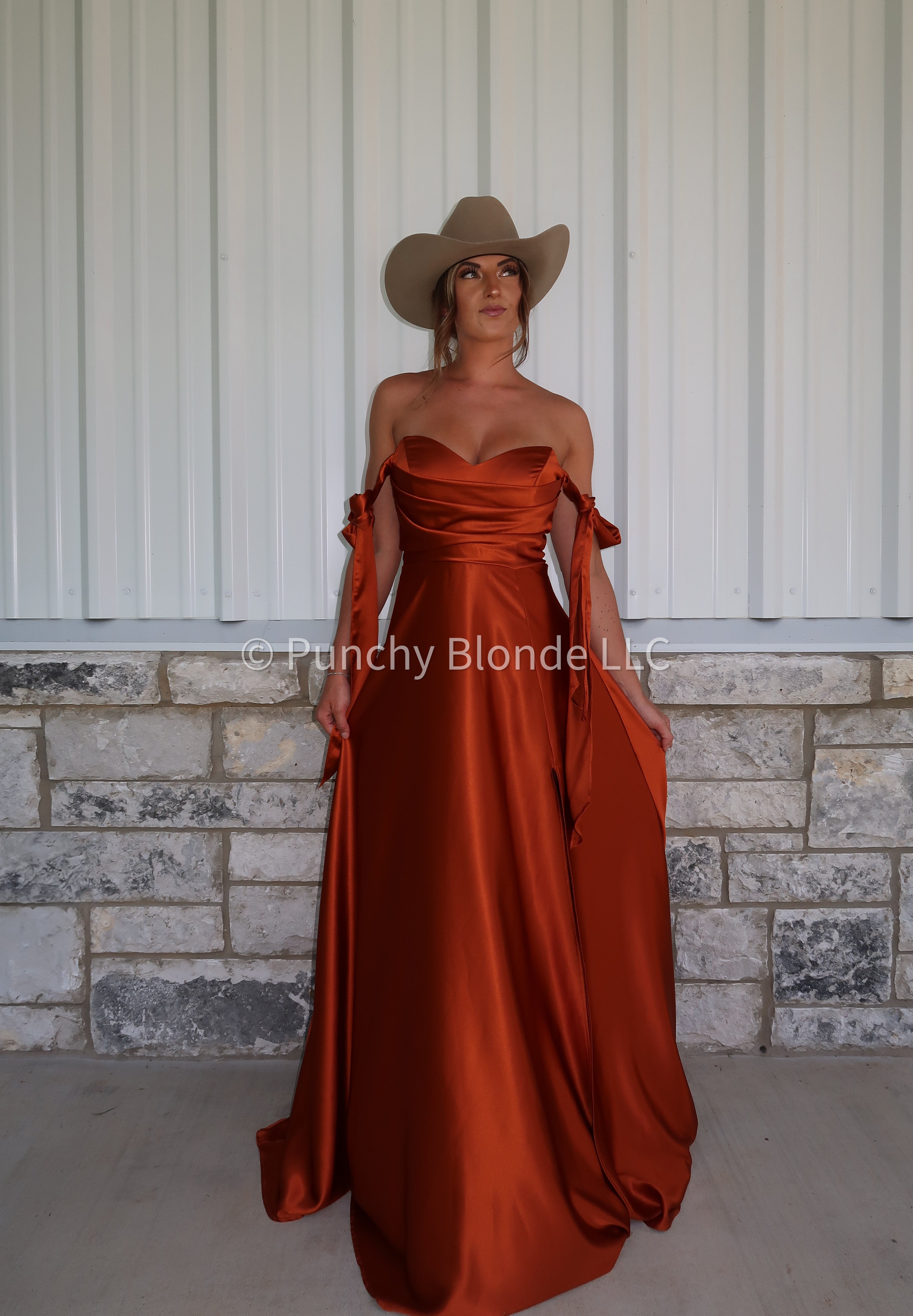 Desert Sand Satin Dress