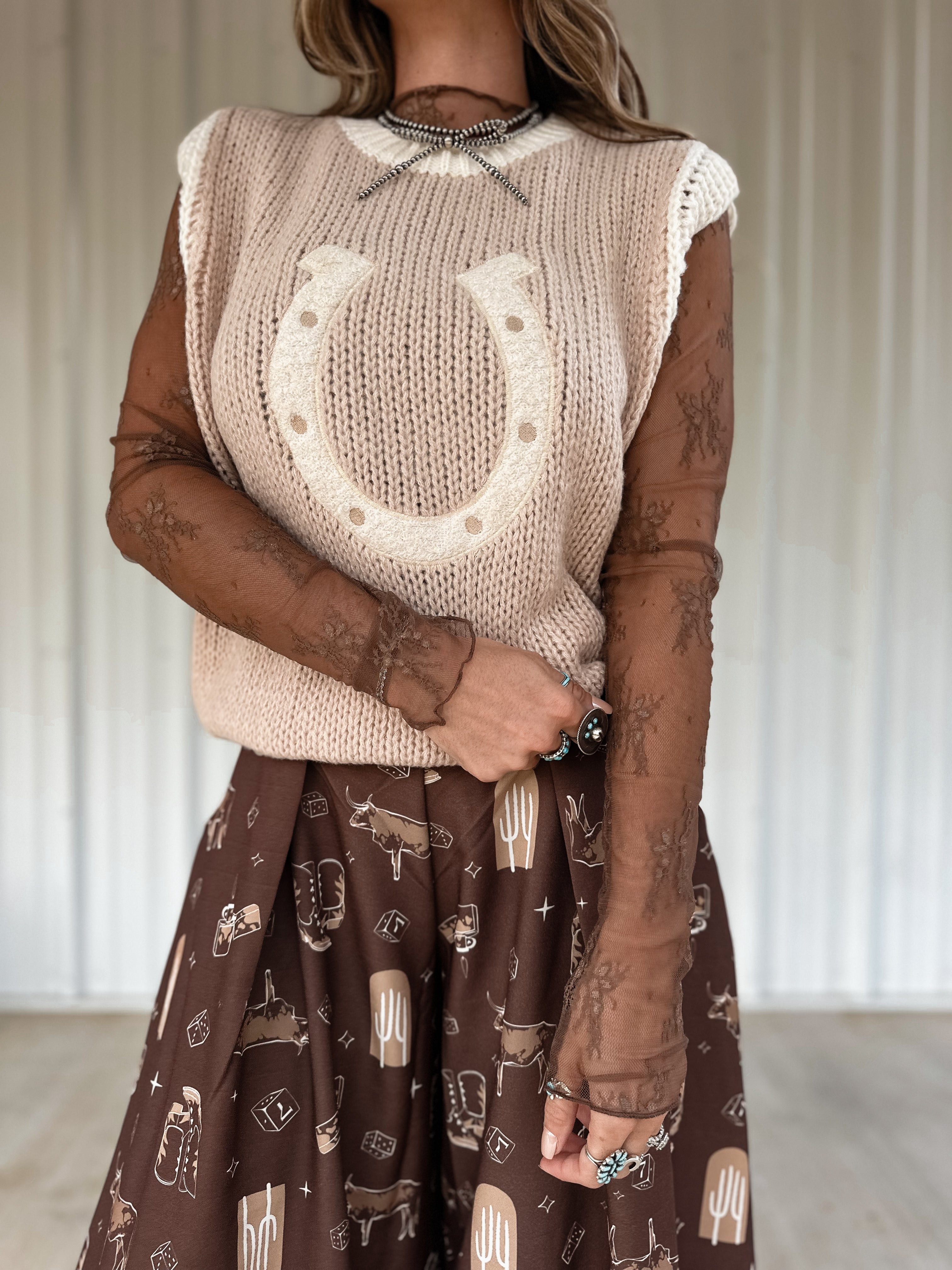 Mocha Lace Top