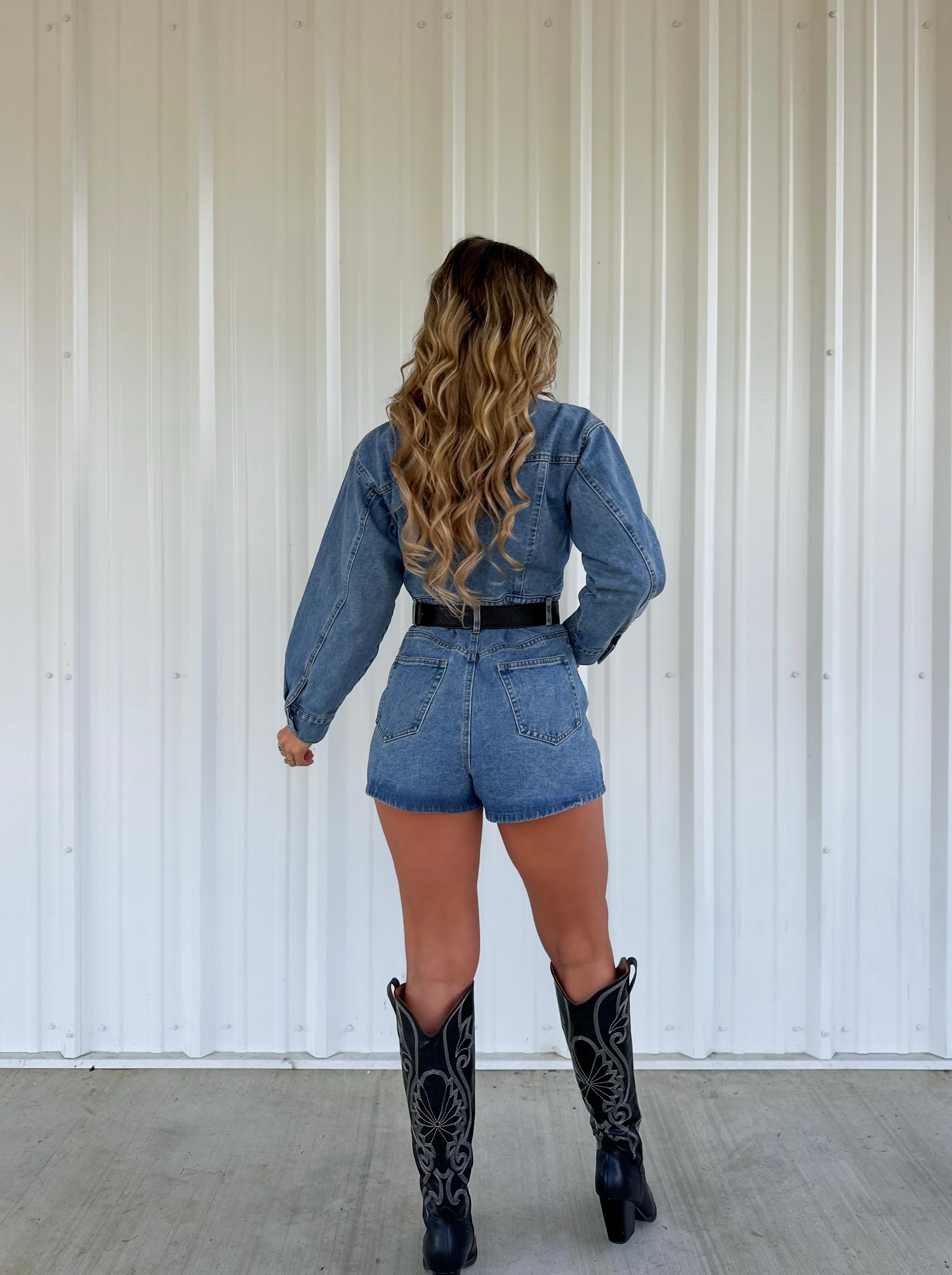 Casanova Cowboy Denim Romper