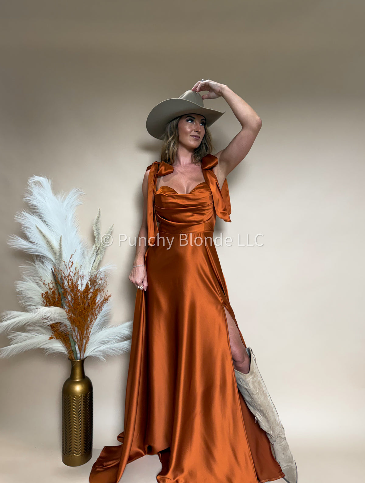 Desert Sand Satin Dress