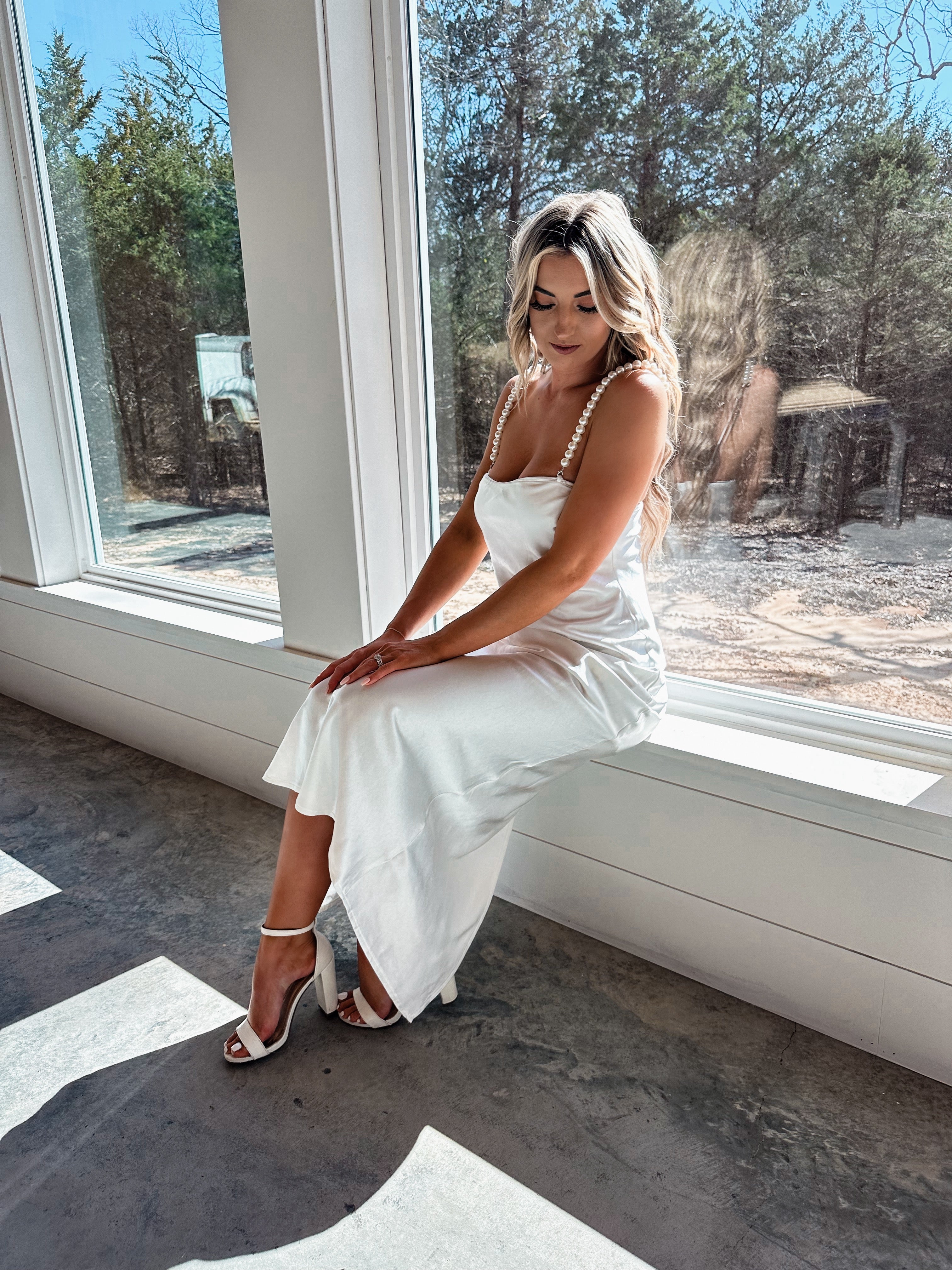 Bride To Be Pearl Maxi Dress