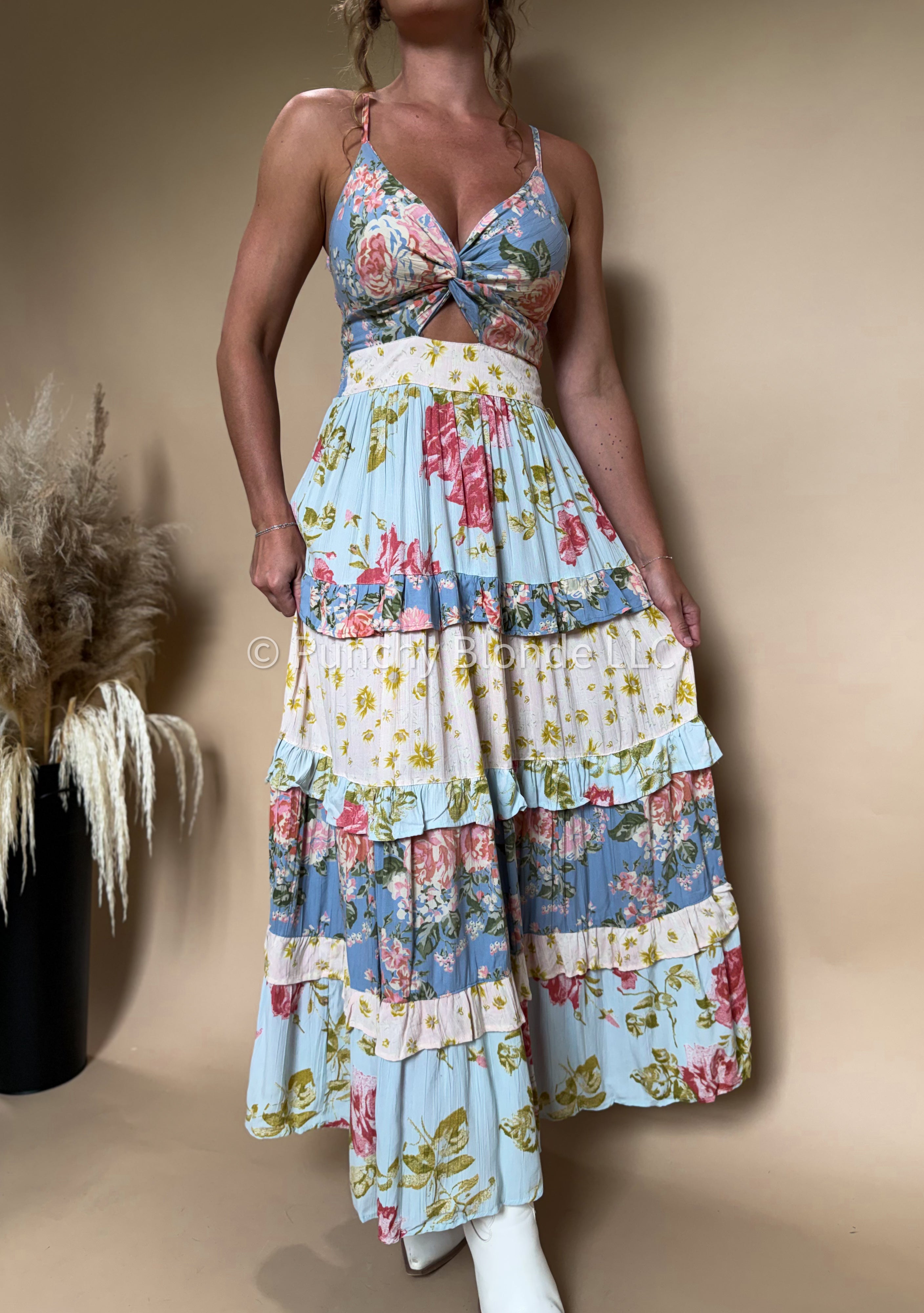 Magnolia Floral Maxi Dress