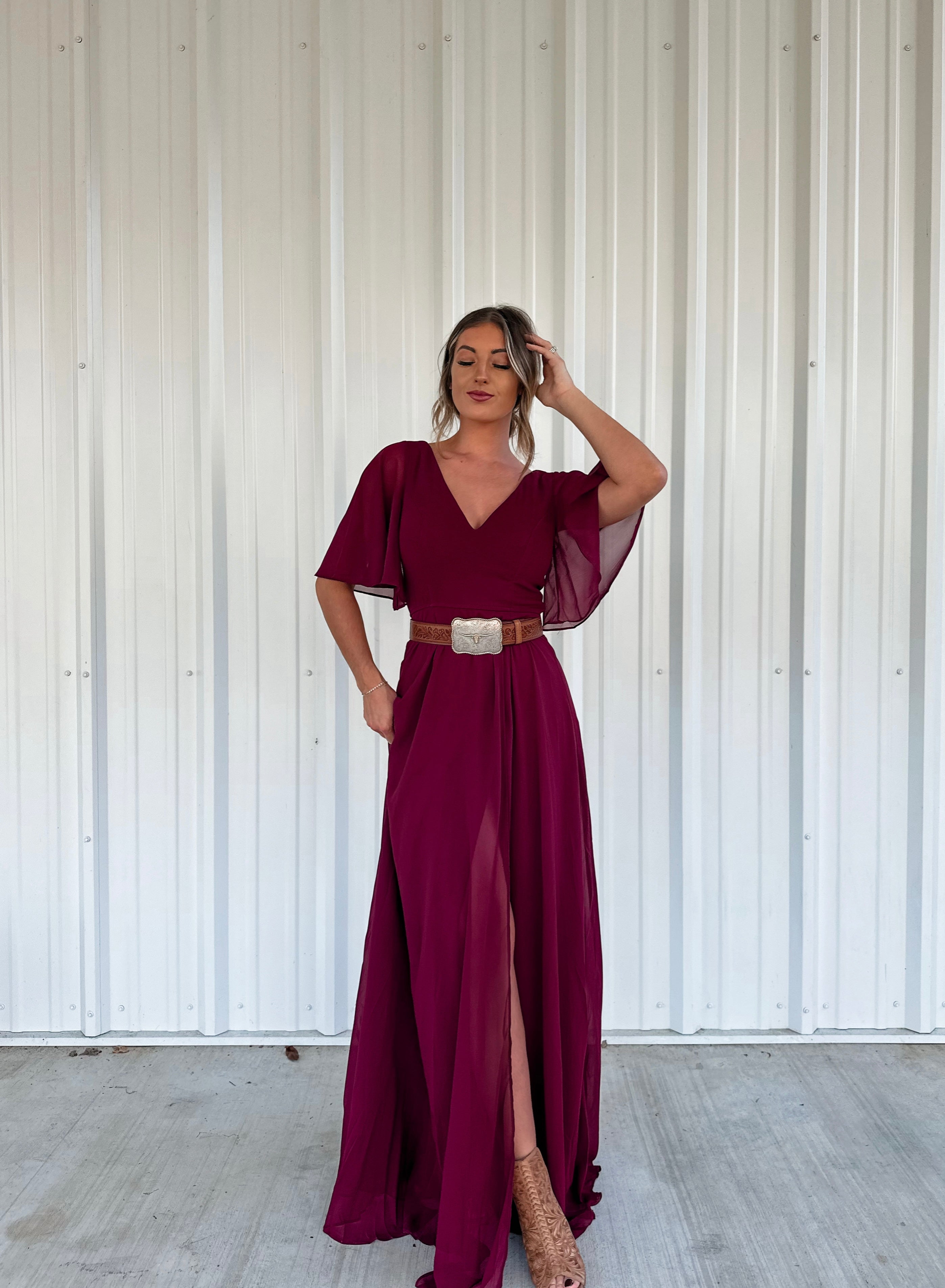 Strawberry Wine Maxi Dress