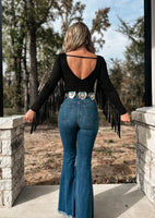 Last Call Fringe Bodysuit