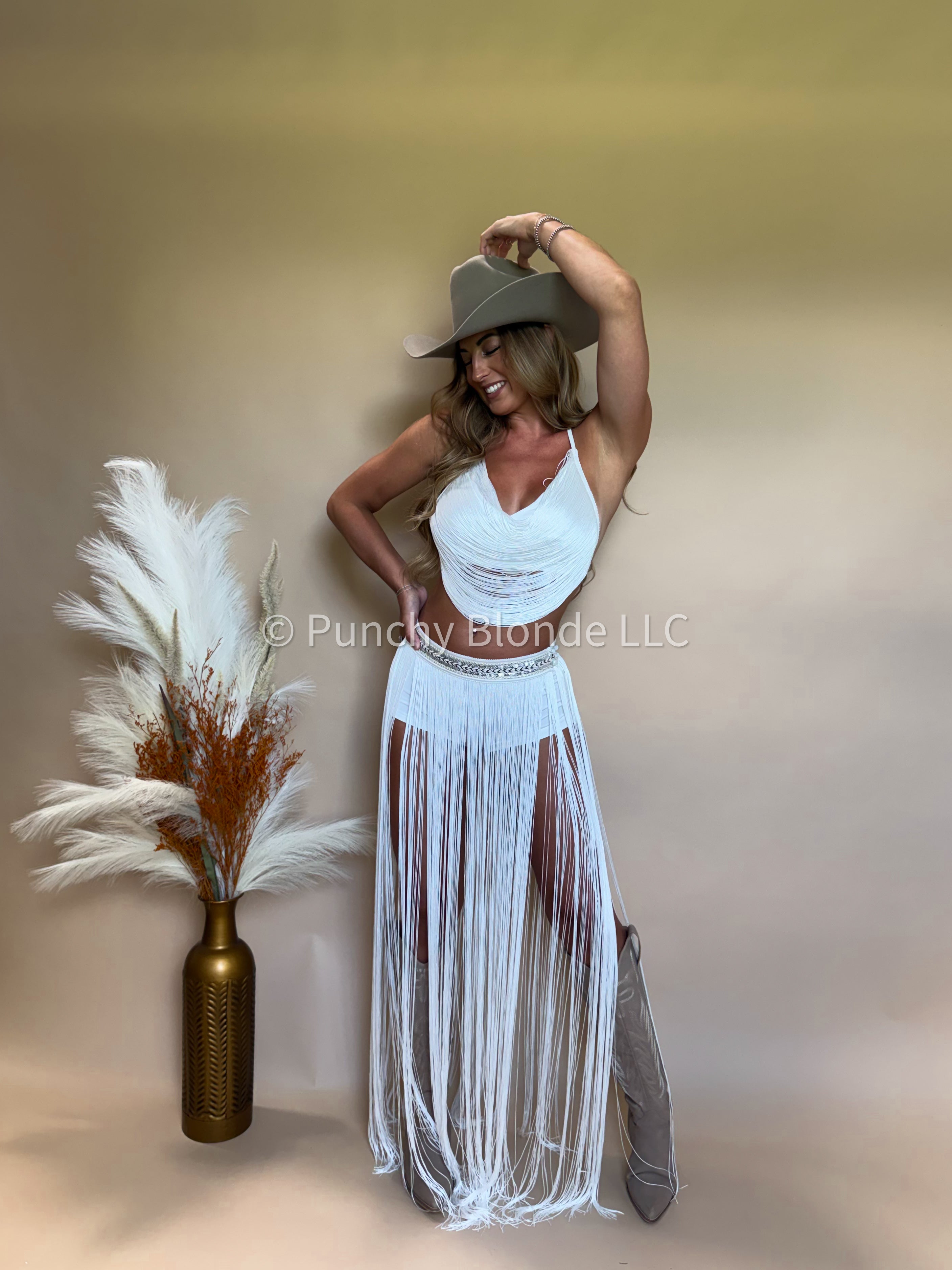 Pre Order Ships June 9th White Sands Fringe Two Piece Set
