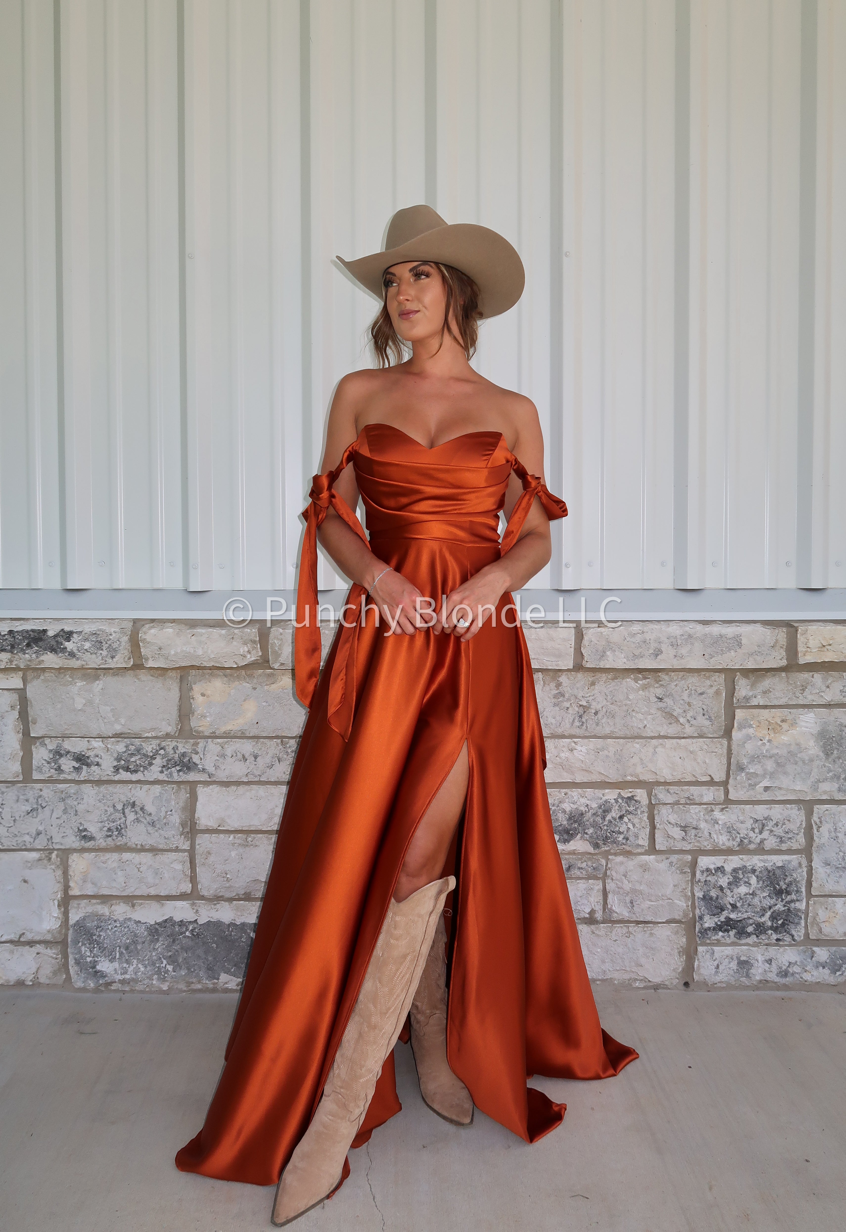 Desert Sand Satin Dress