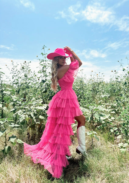 Flirtatious In Pink Maxi Dress