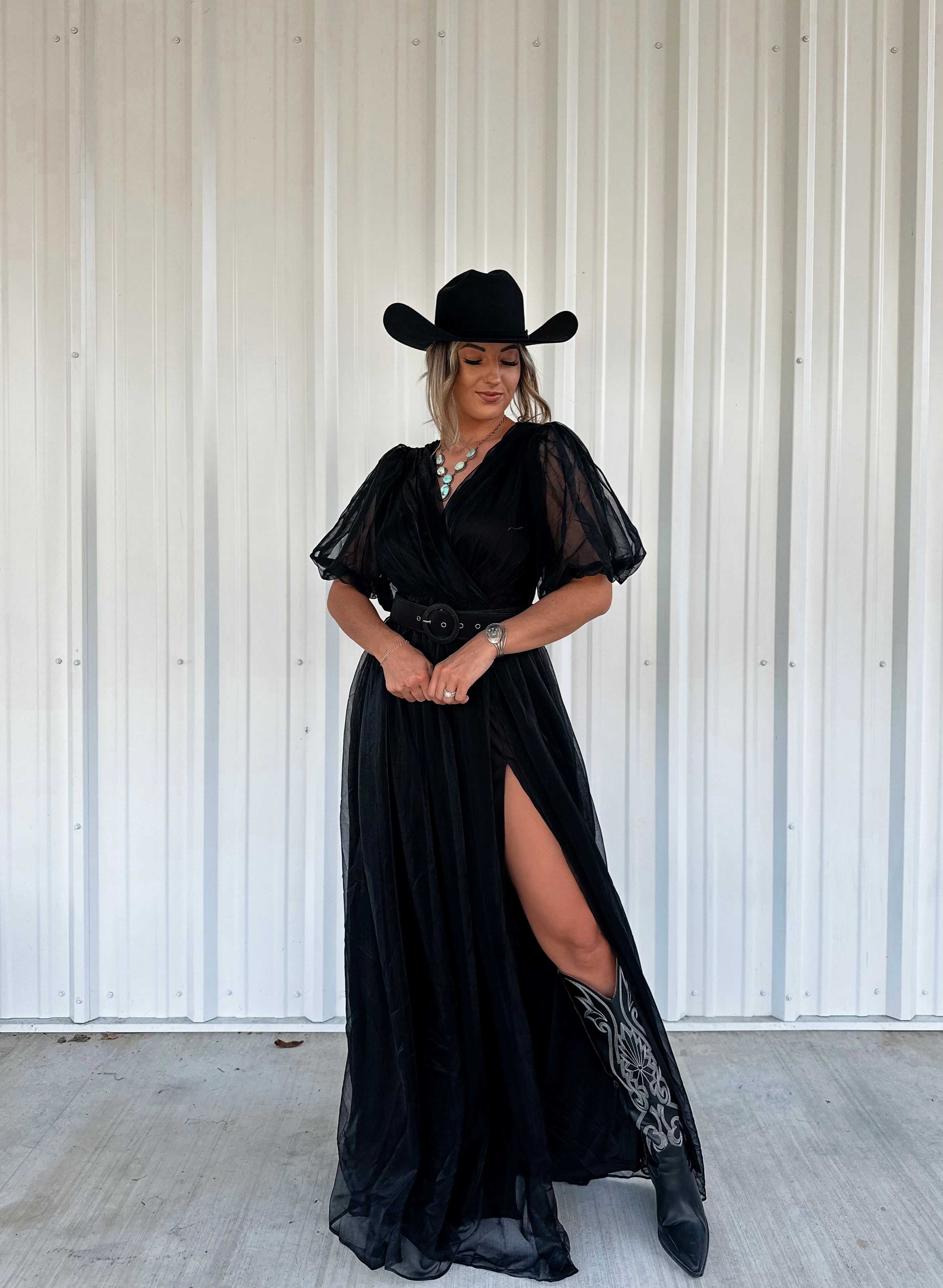 Midnight Veil Maxi Dress