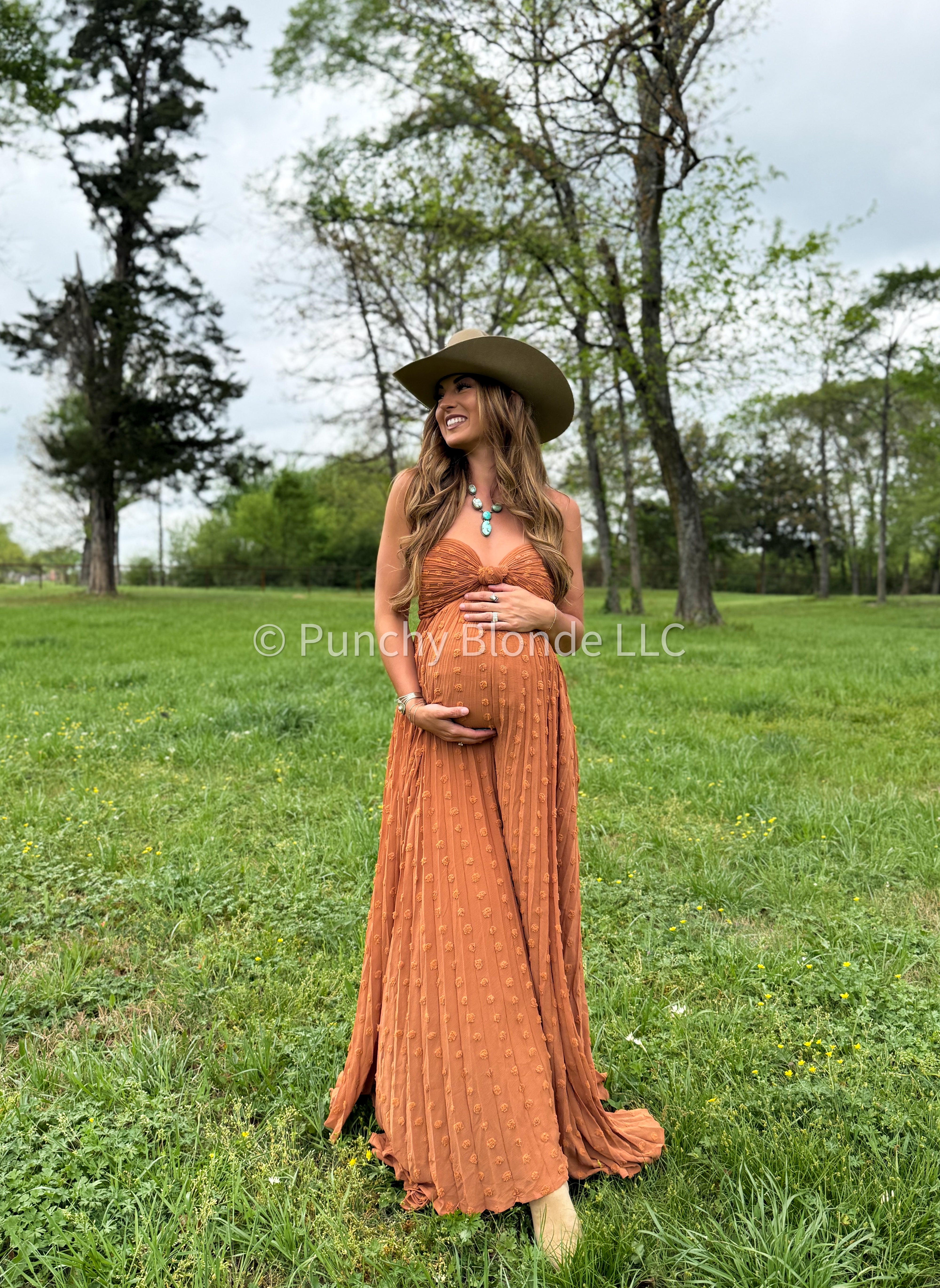 Cherrywood Charm Maxi Dress