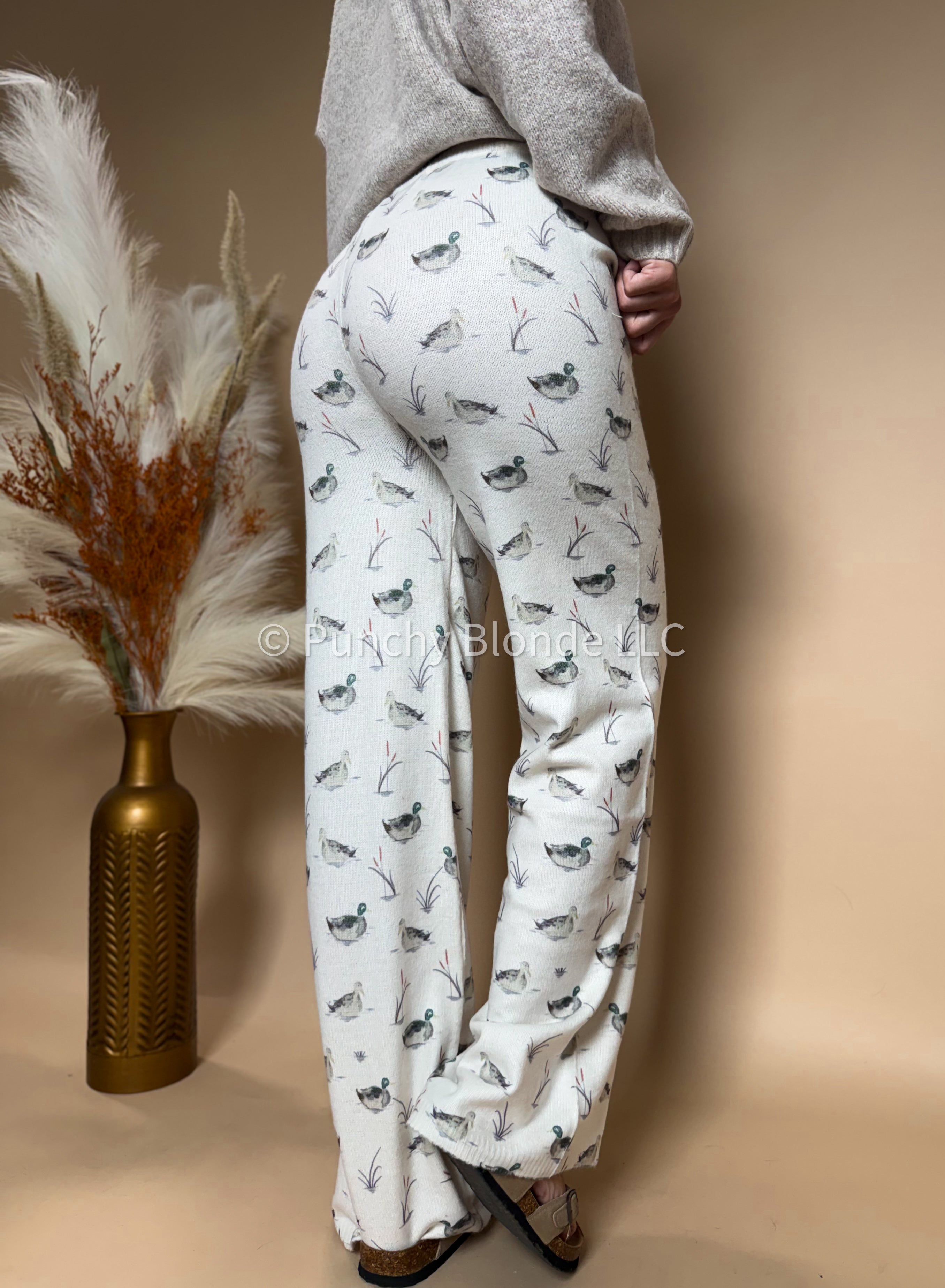 Lucky Duck Knit Pants