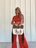 Rodeo Hair On Hide Fringe Purse