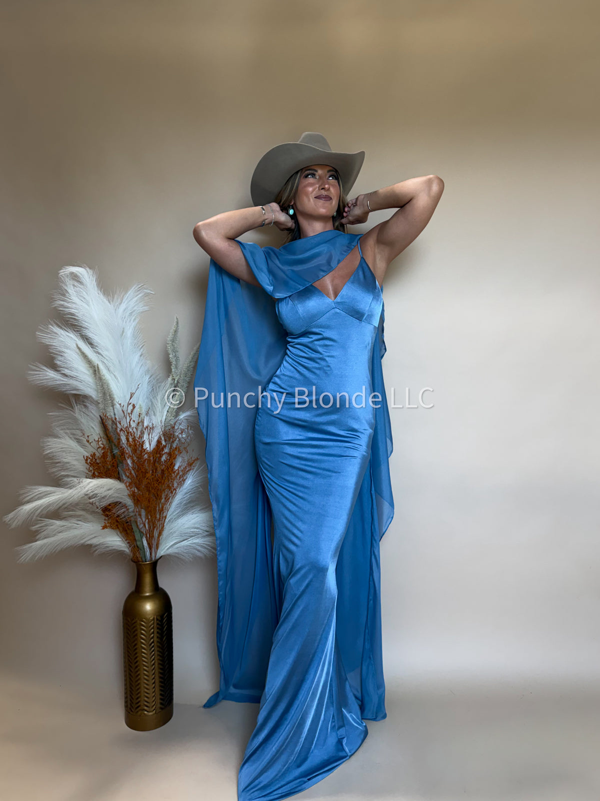 Blue Bliss Cape Dress