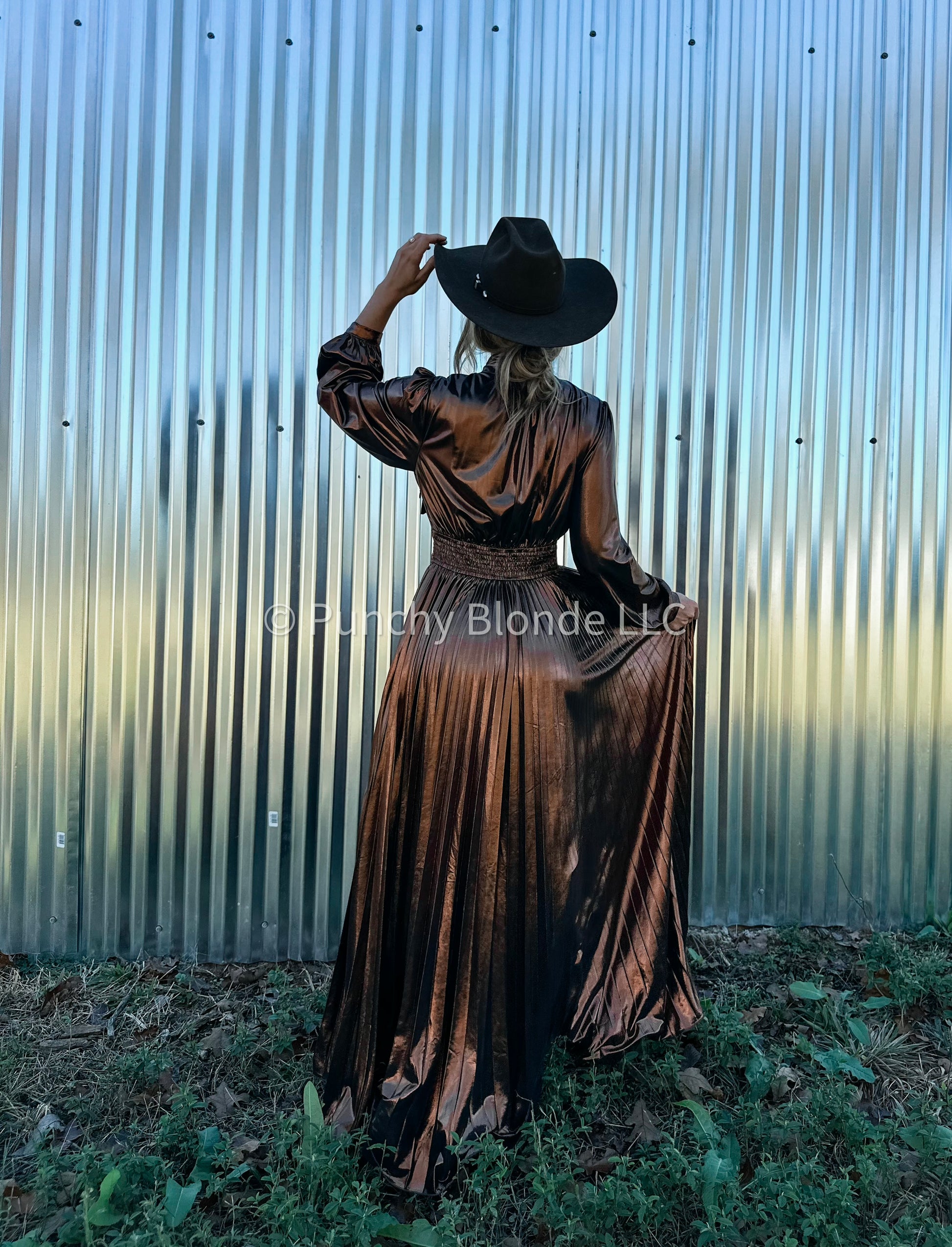 Western Willow Copper Maxi Dress Western Willow Copper Maxi Dress
