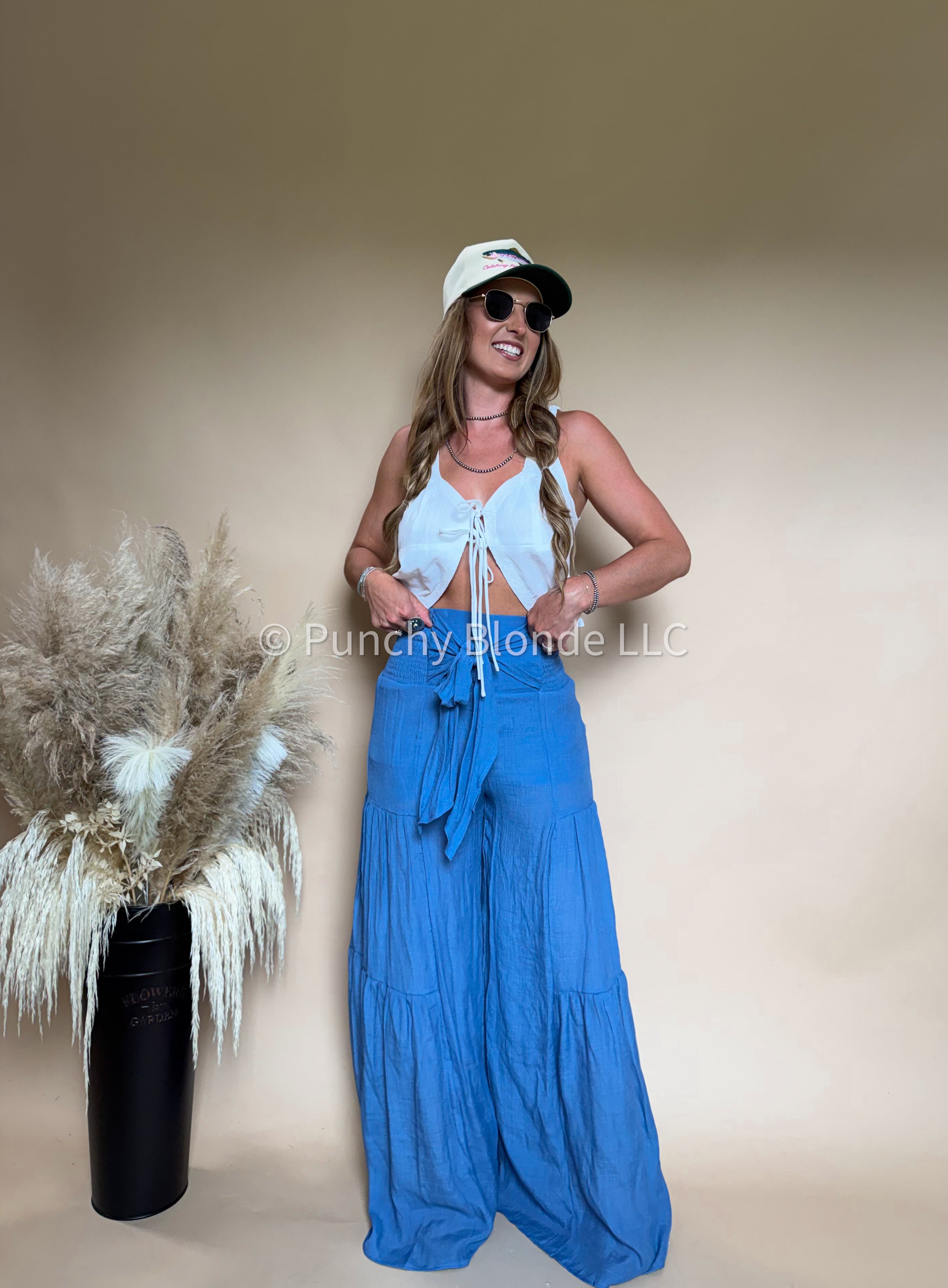 Catch Me Blue Palazzo Pants