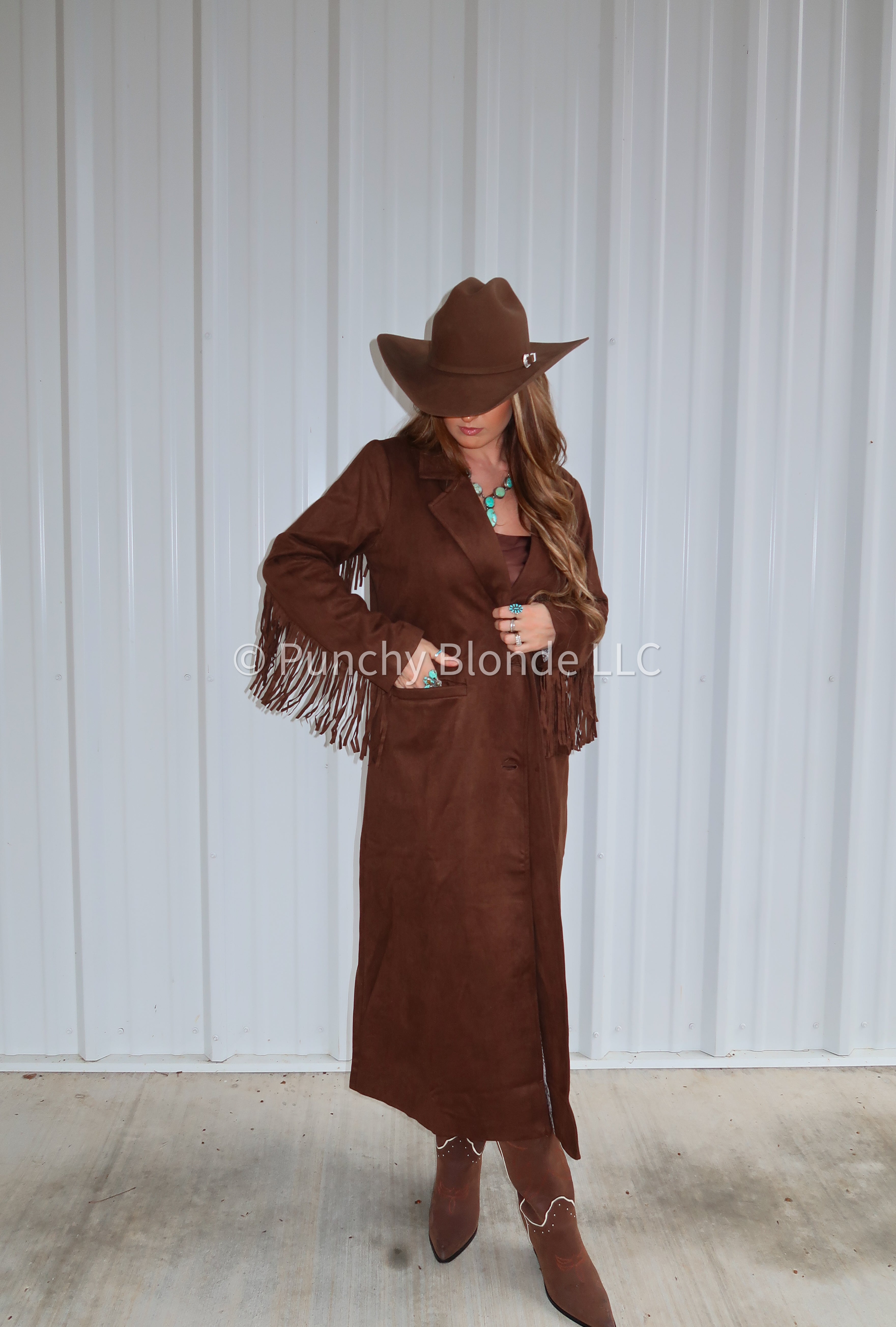 Mocha Muse Fringe Coat
