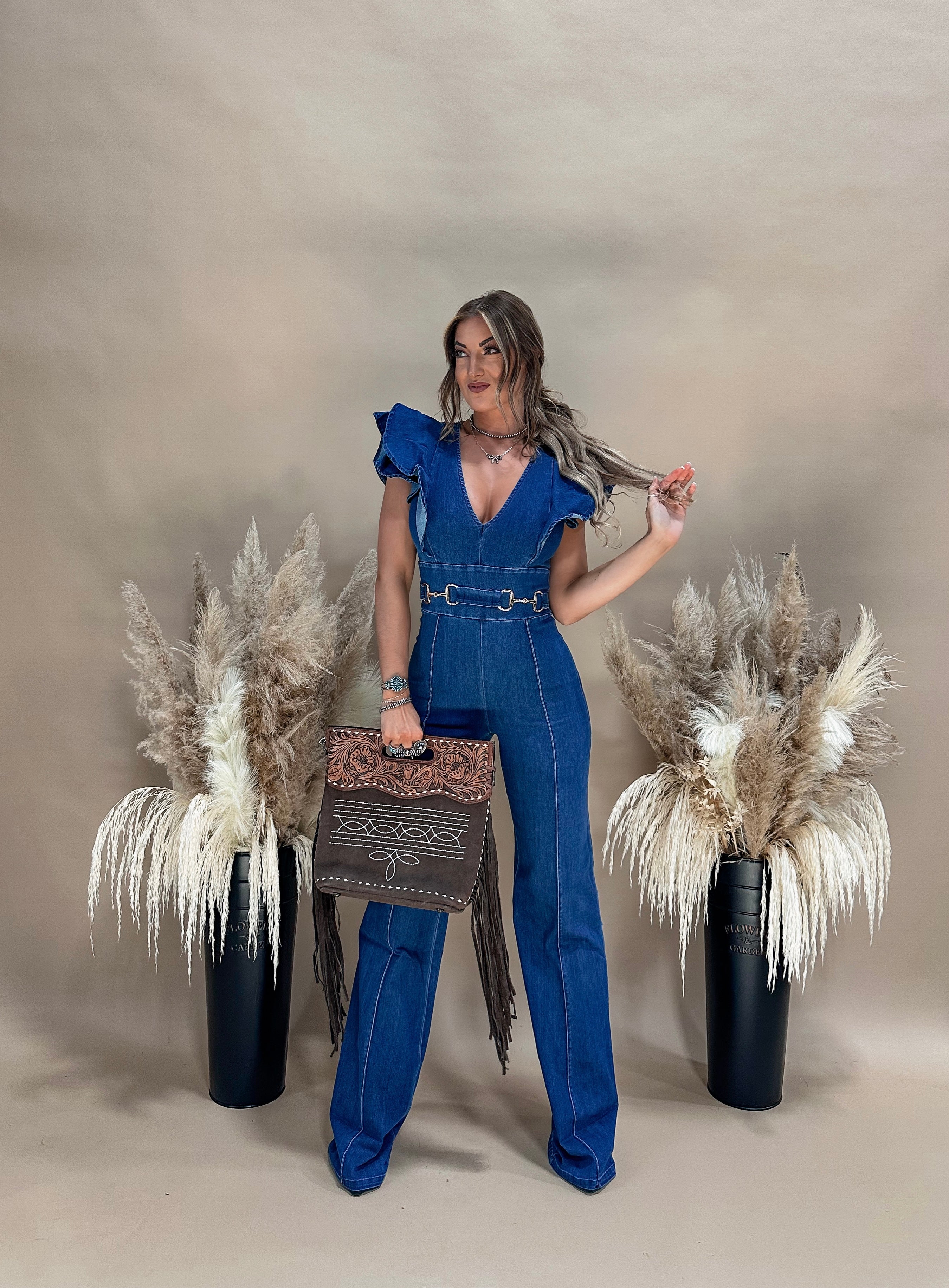 Gone Country Denim Jumpsuit