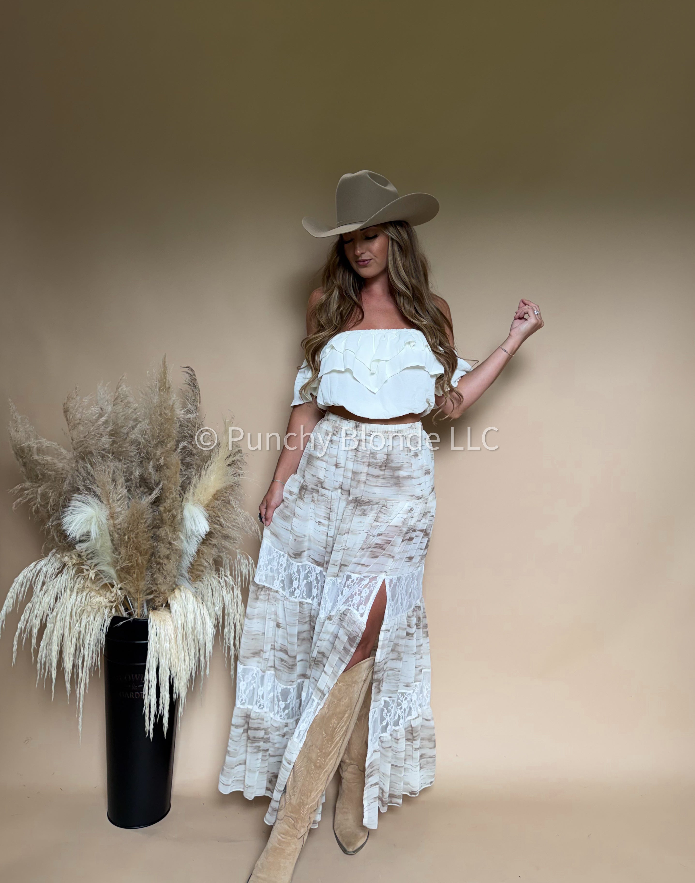 Bourbon Lace Maxi Skirt