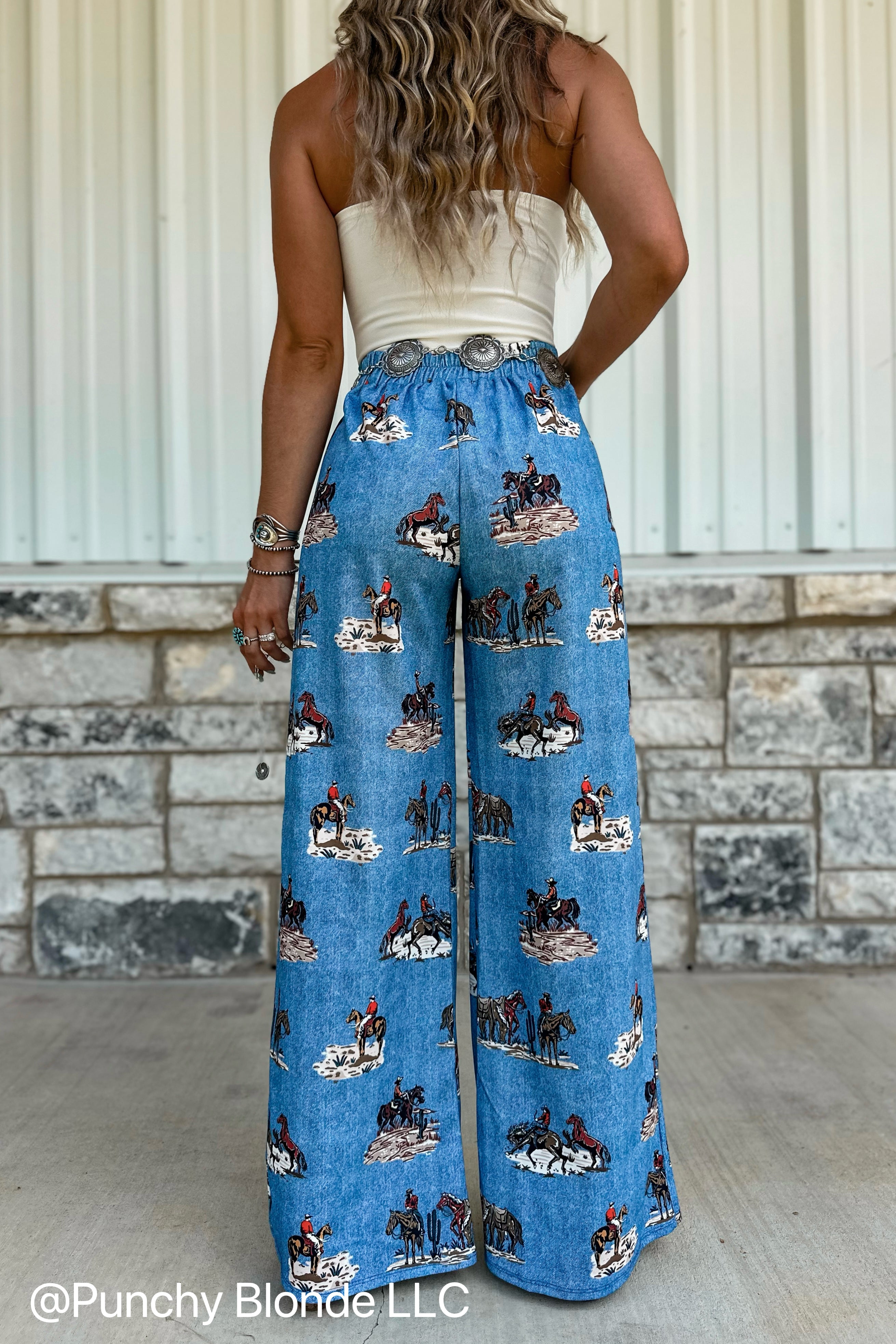 Bronc Blues Wide Leg Pants