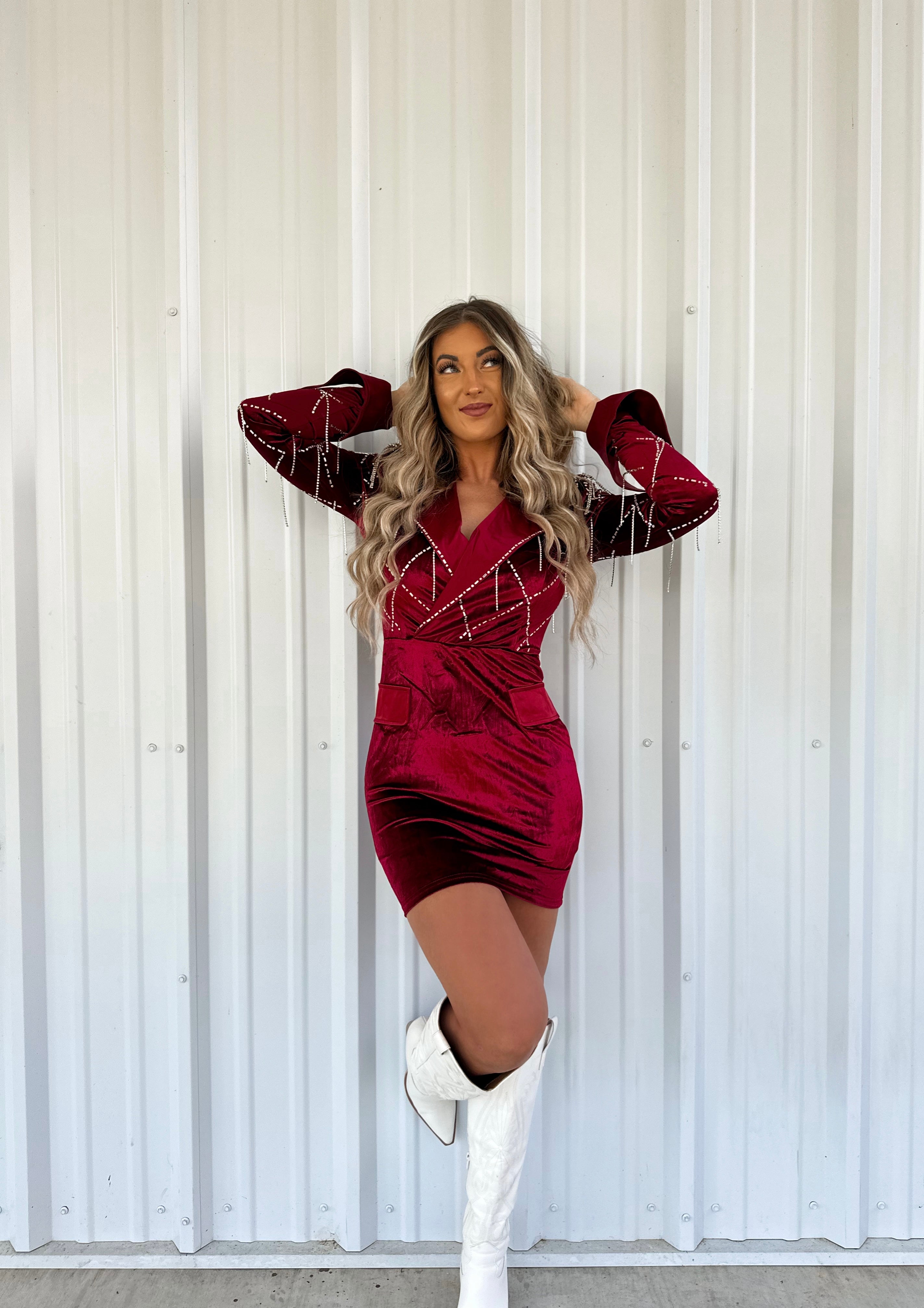 Bula Burgundy Blazer Dress