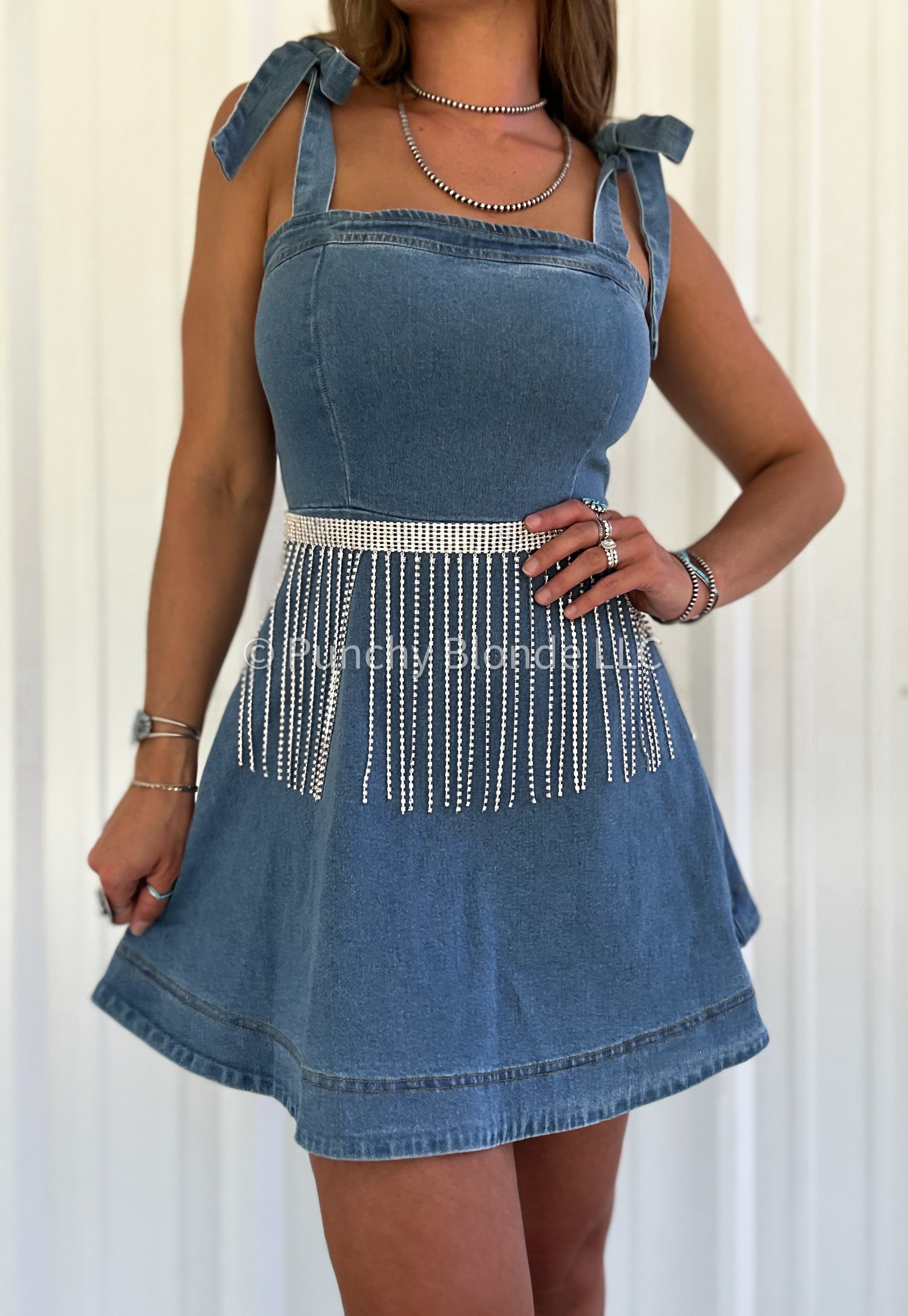 Rhinestone Diva Chain Top