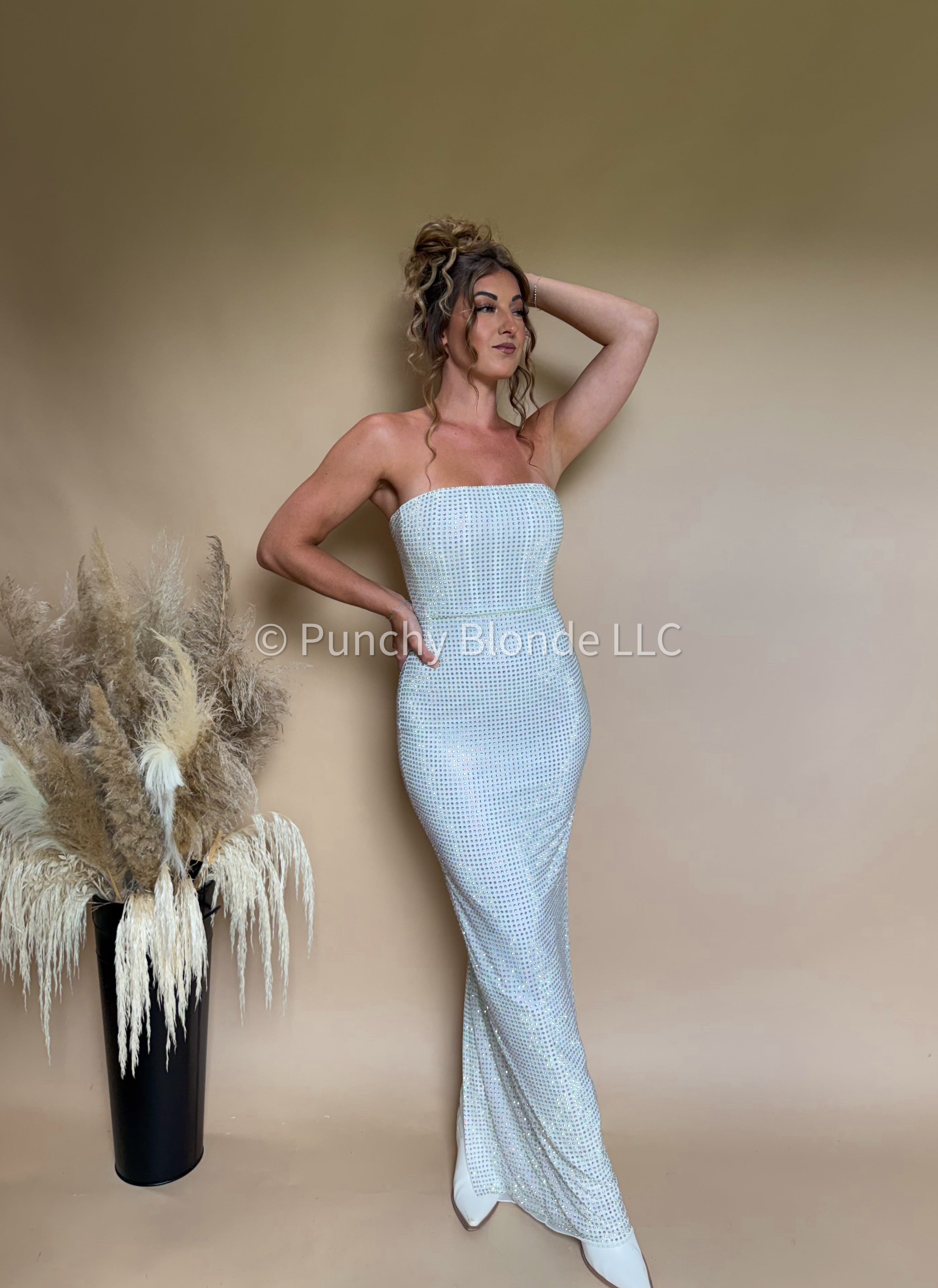 Trophy Wife Rhinestone Dress