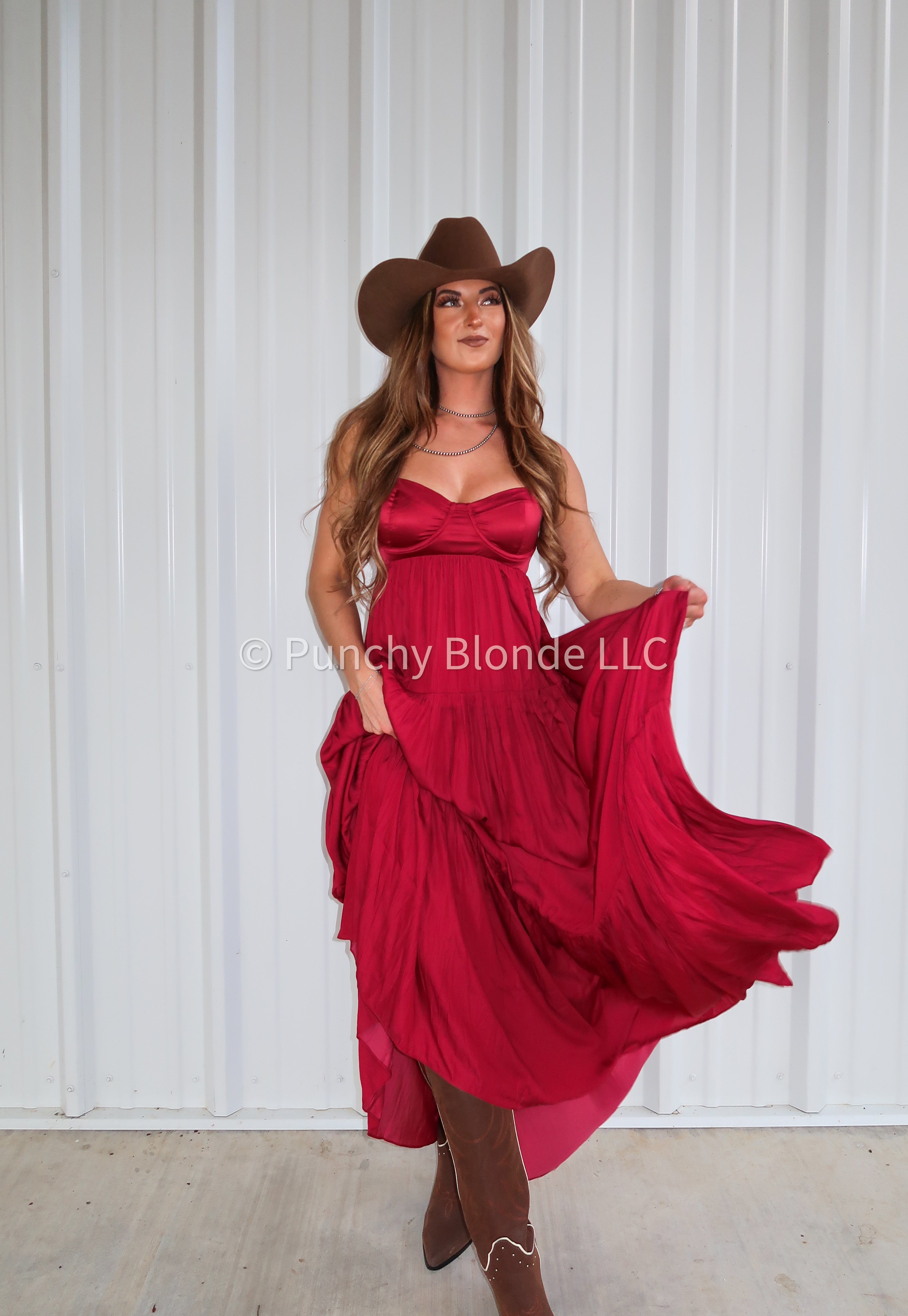 Scarlet Silhouette Maxi Dress